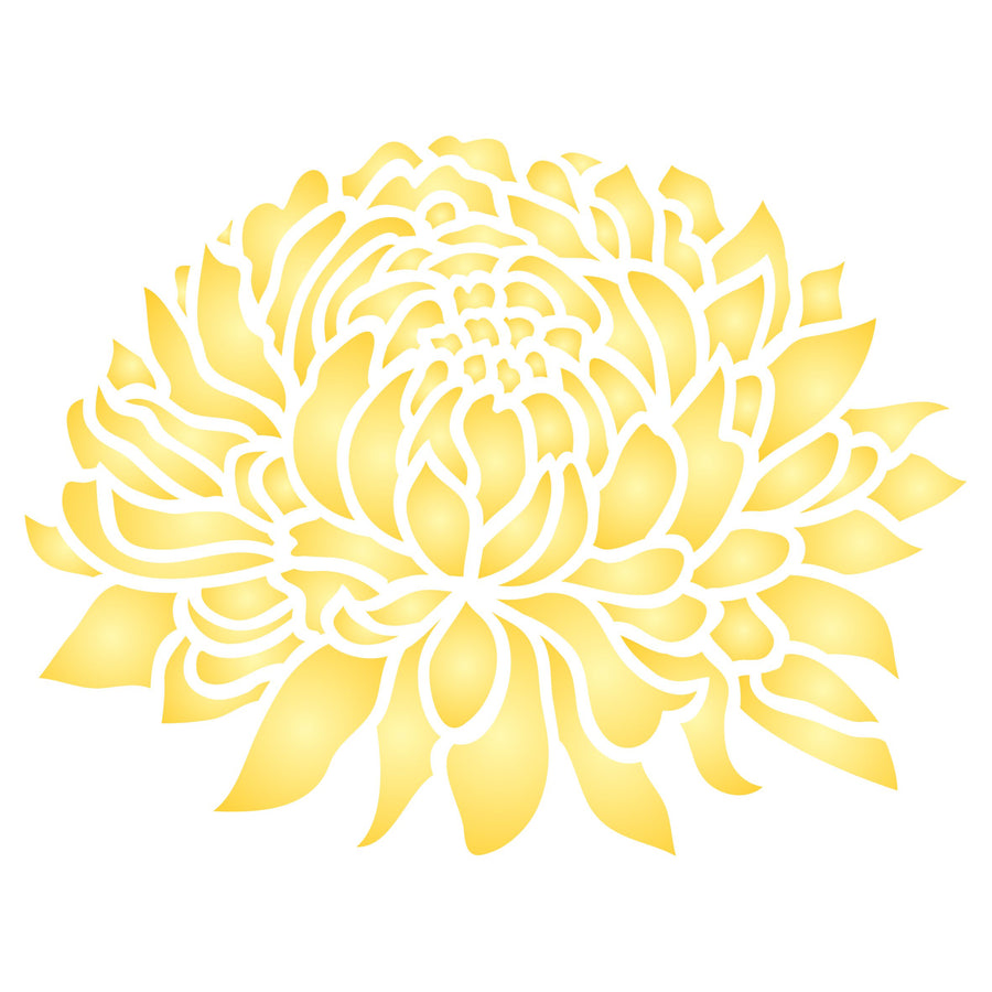 Chrysanthemum Stencil - Large Flower Flora Mums