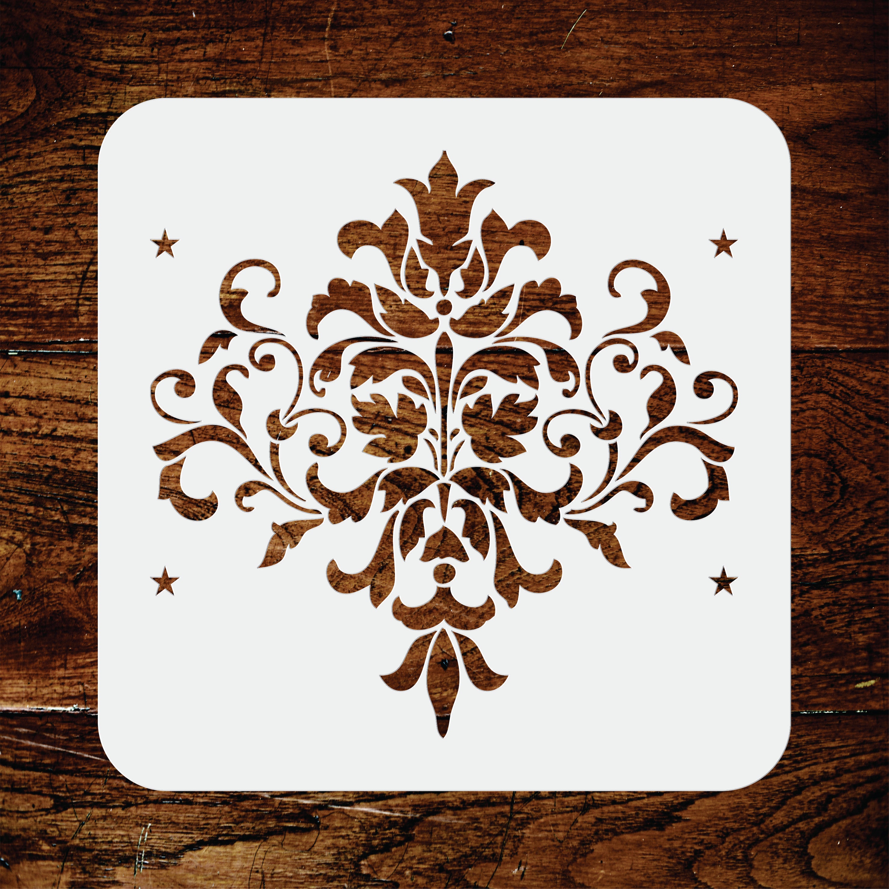 Damask Stencil - Large Floral Allover Pattern