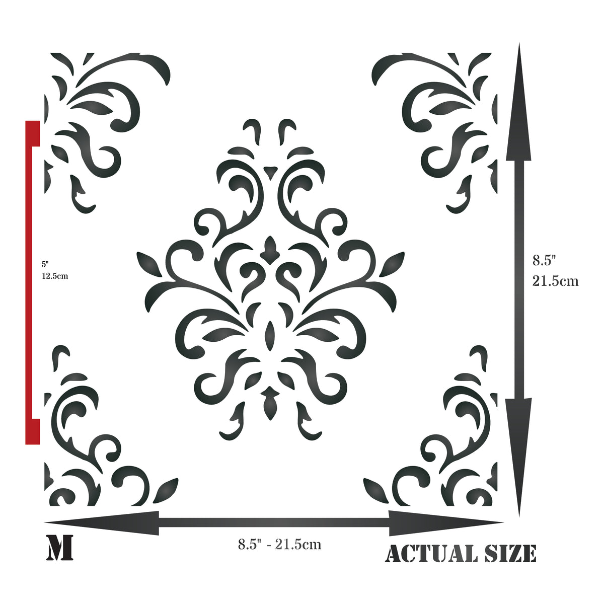 Delicate Damask Stencil - Vintage Seamless Pattern Alloverpaper Pattern