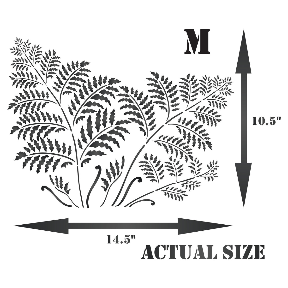 Tree Fern Stencil , 52.07 x 38.1 cm- Large Tropical Ferns