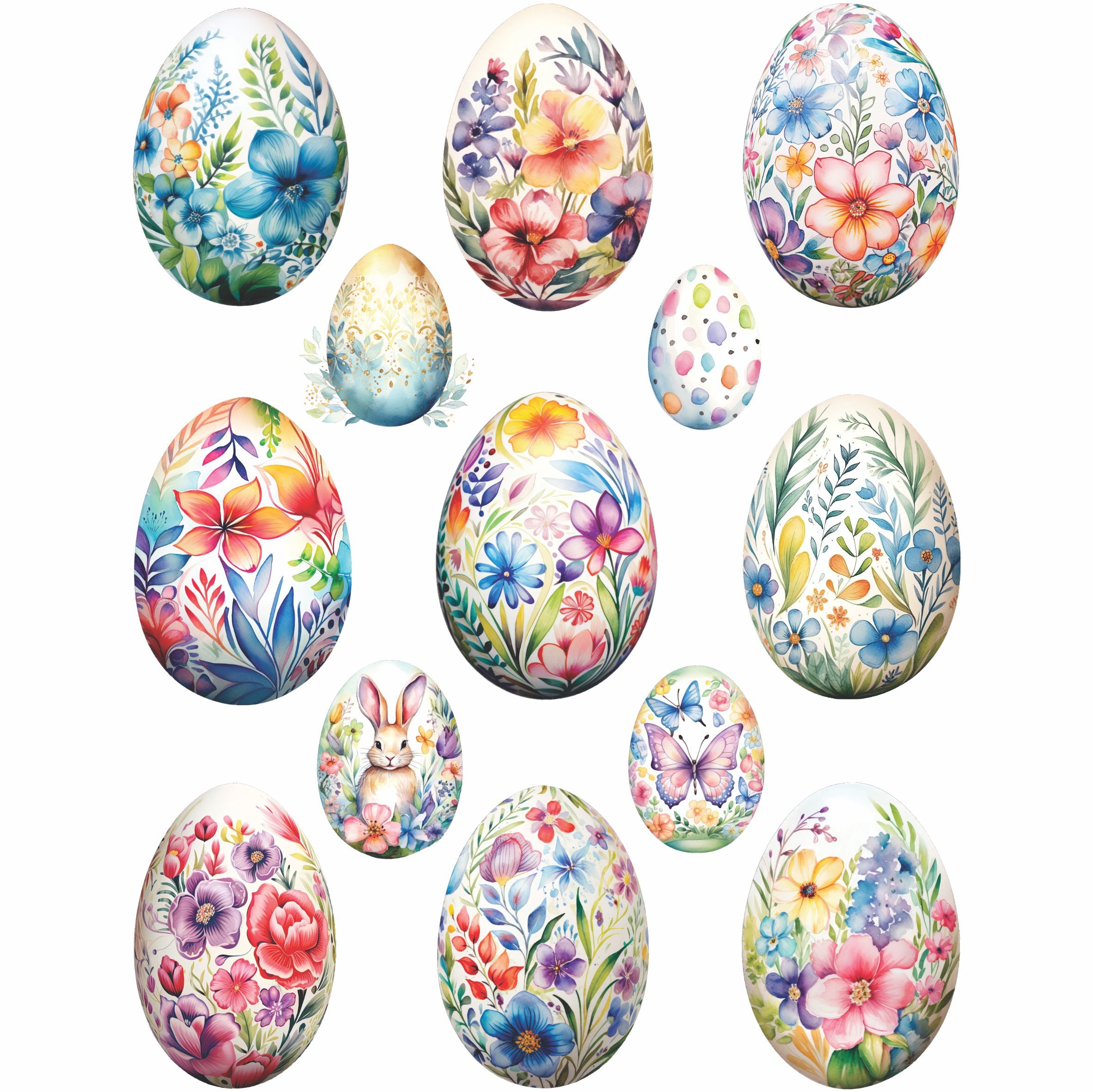 Easter Eggs Rice Paper, 8 x 10.5 inch - for Decoupage Furniture Crafts