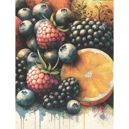 Mixed Fruit Rice Paper, 20.32 x 26.67 cm - for Decoupage Scrapbooking Cards Crafts