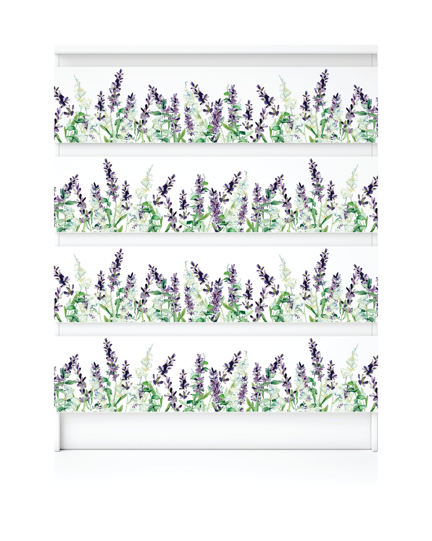 Lavender 2 Border Rice Paper- 13 Sheets Printed Mulberry Paper Border 36gsm