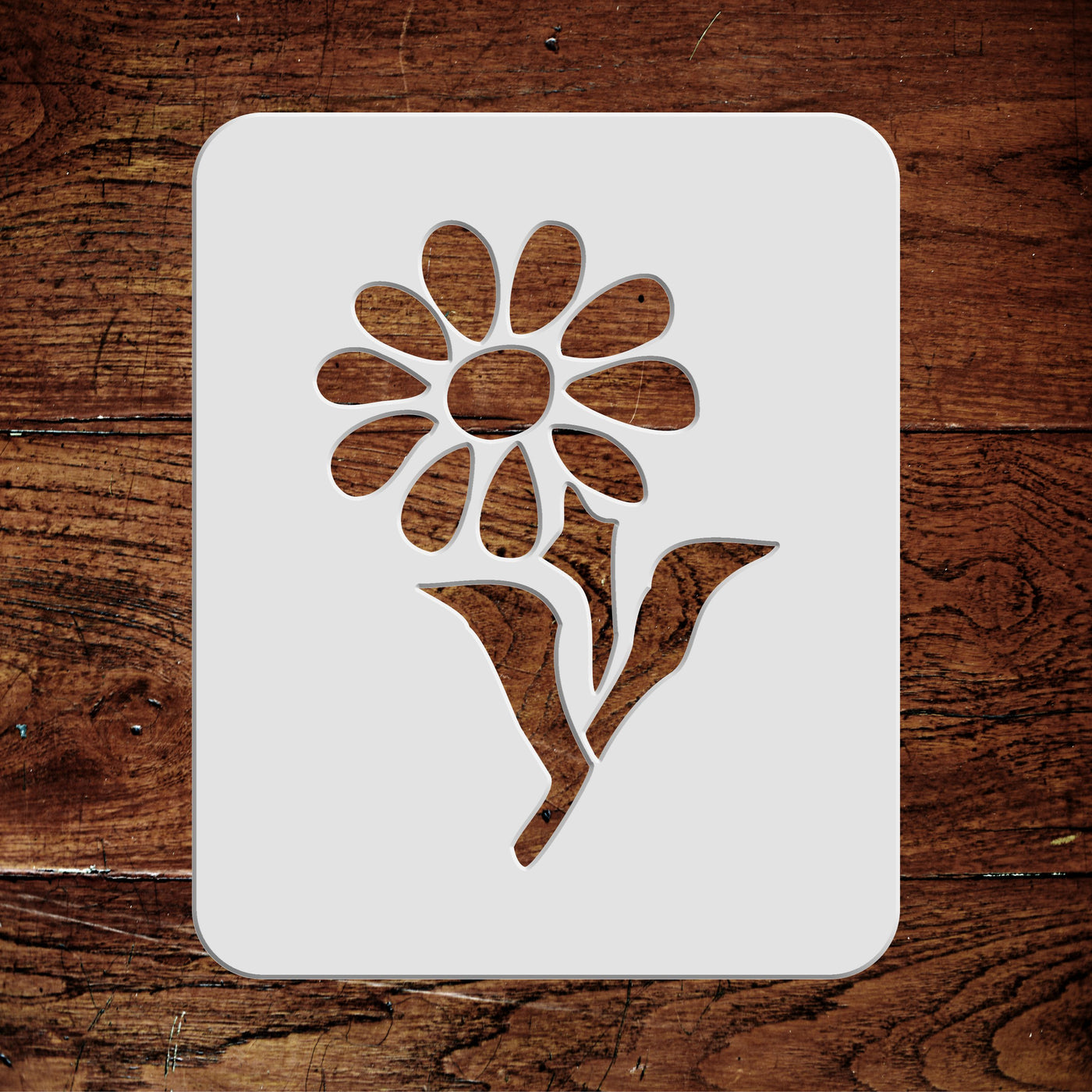 Daisy Stencil, 2.5 x 3.5 inch - Single Flower Floral