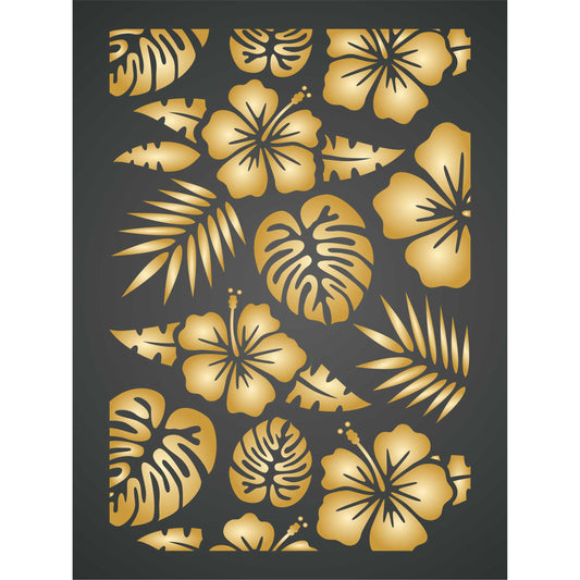 Tropical Layering Stencil, 11.43 x 16.51 cm - Layering use to add Texture and Design