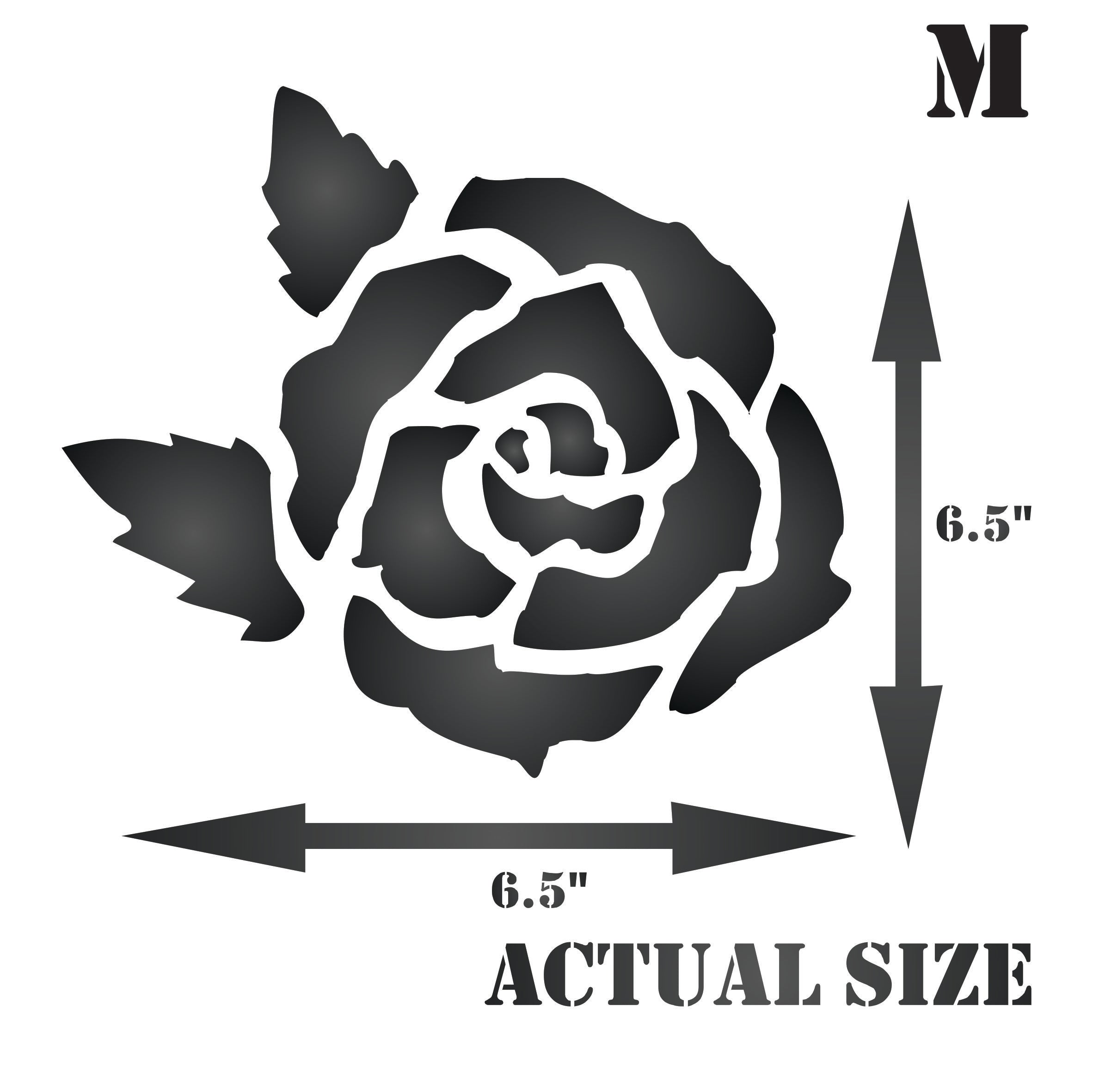 Rose Stencil - Classic Large Flower Floral