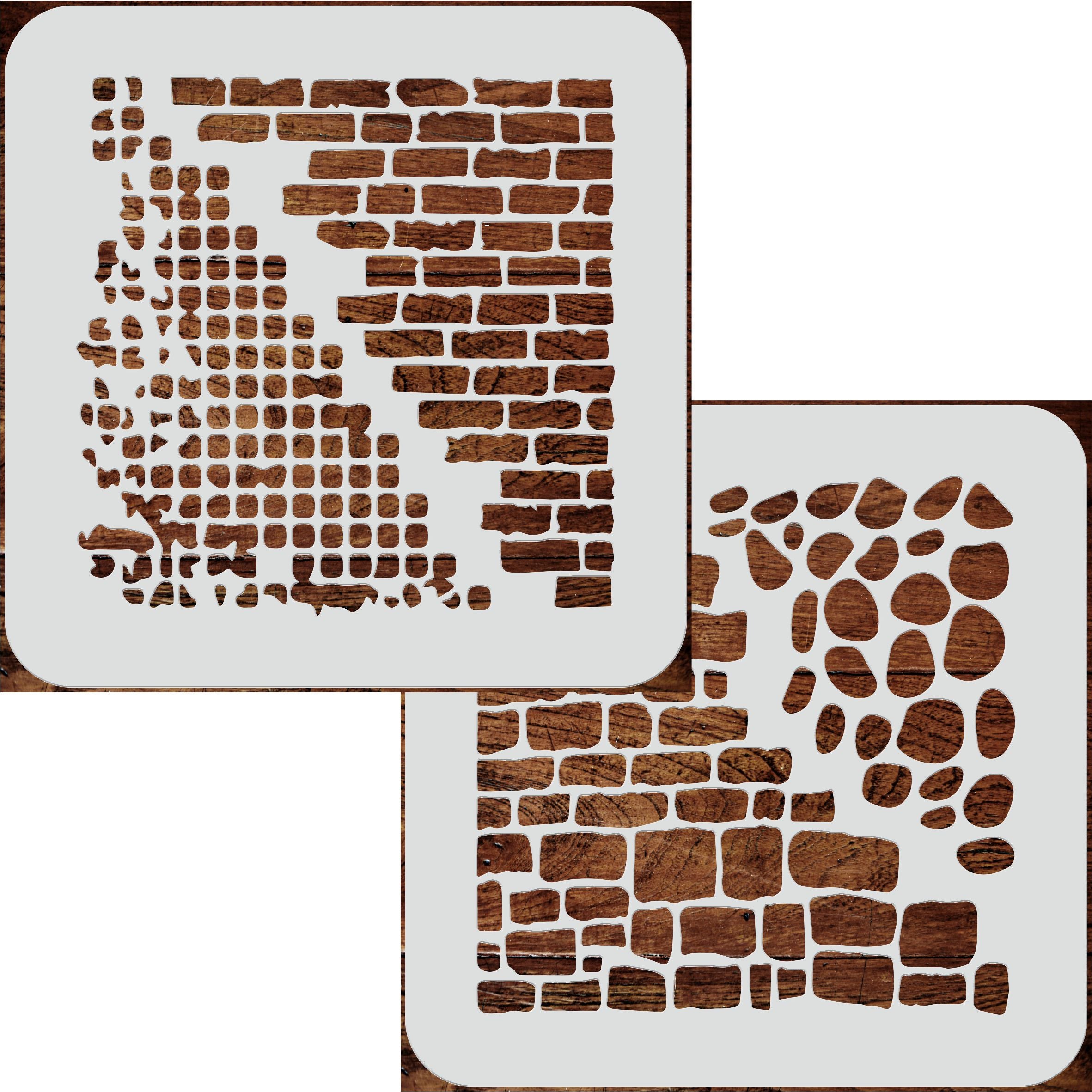 Walls Stencil (2pc) - Use Layering to add Texture and Design