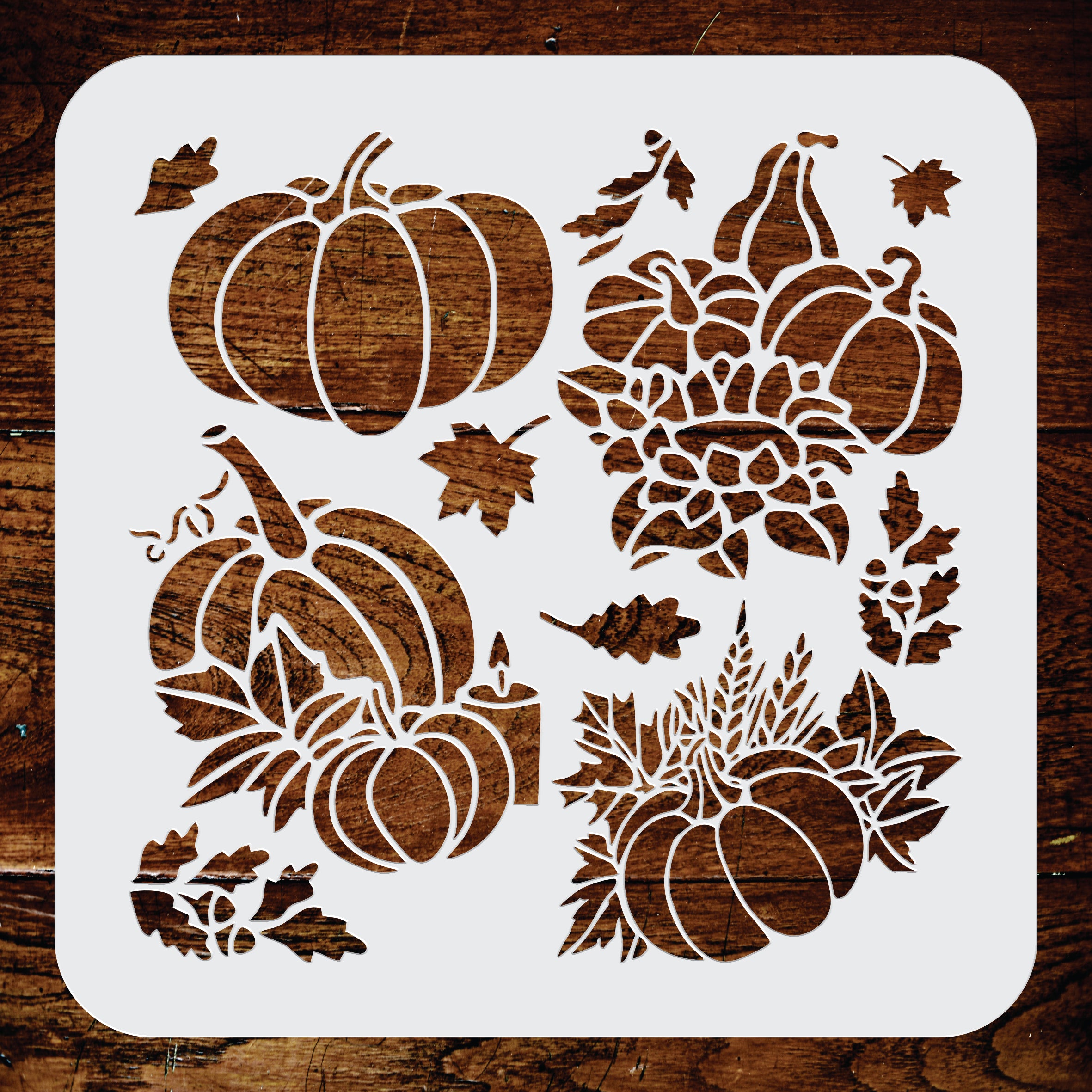 Pumpkins Stencil - Thanksgiving Decoration Halloween Cards Posters