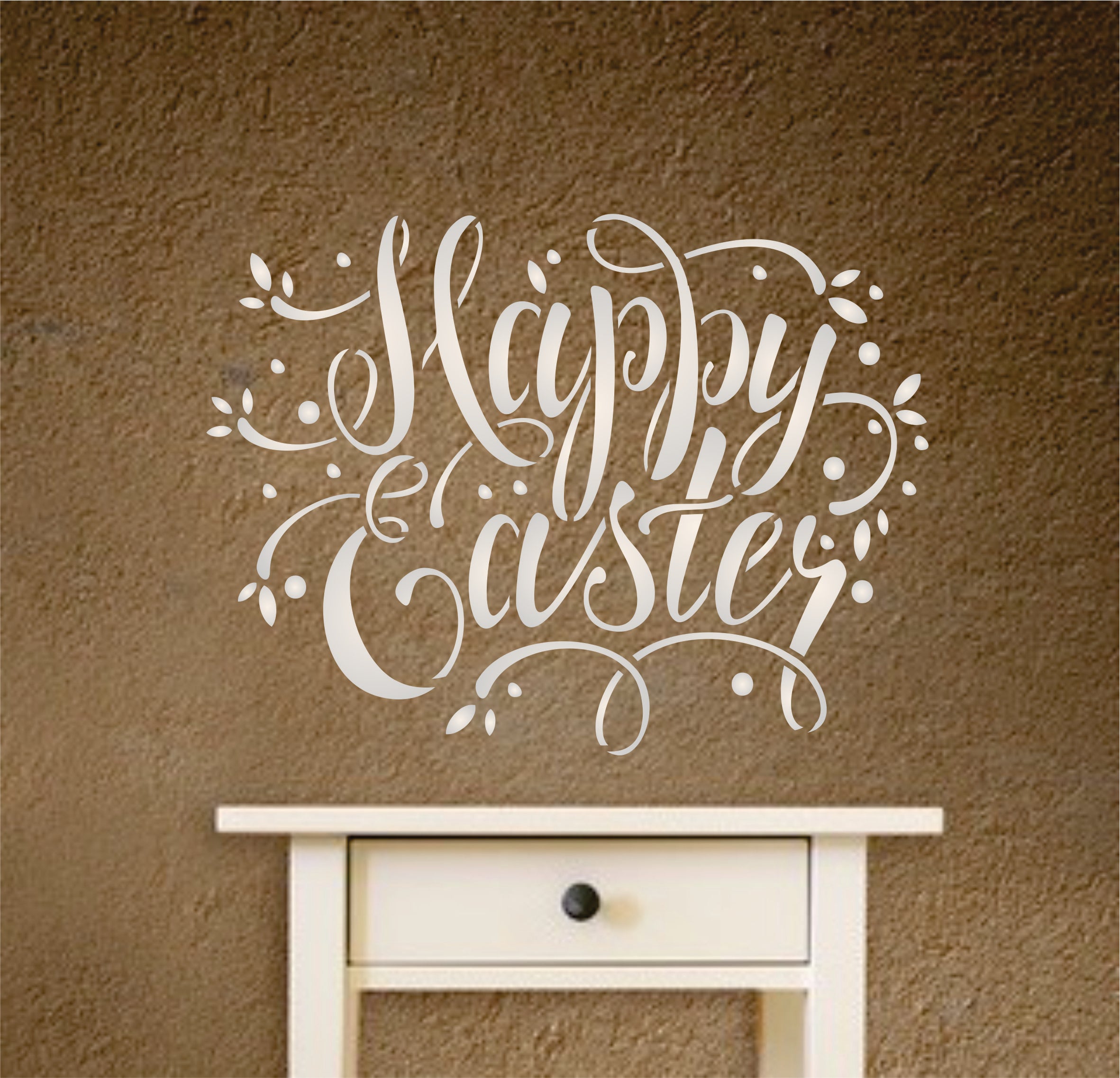 Happy Easter Stencil - Easter Sign Words