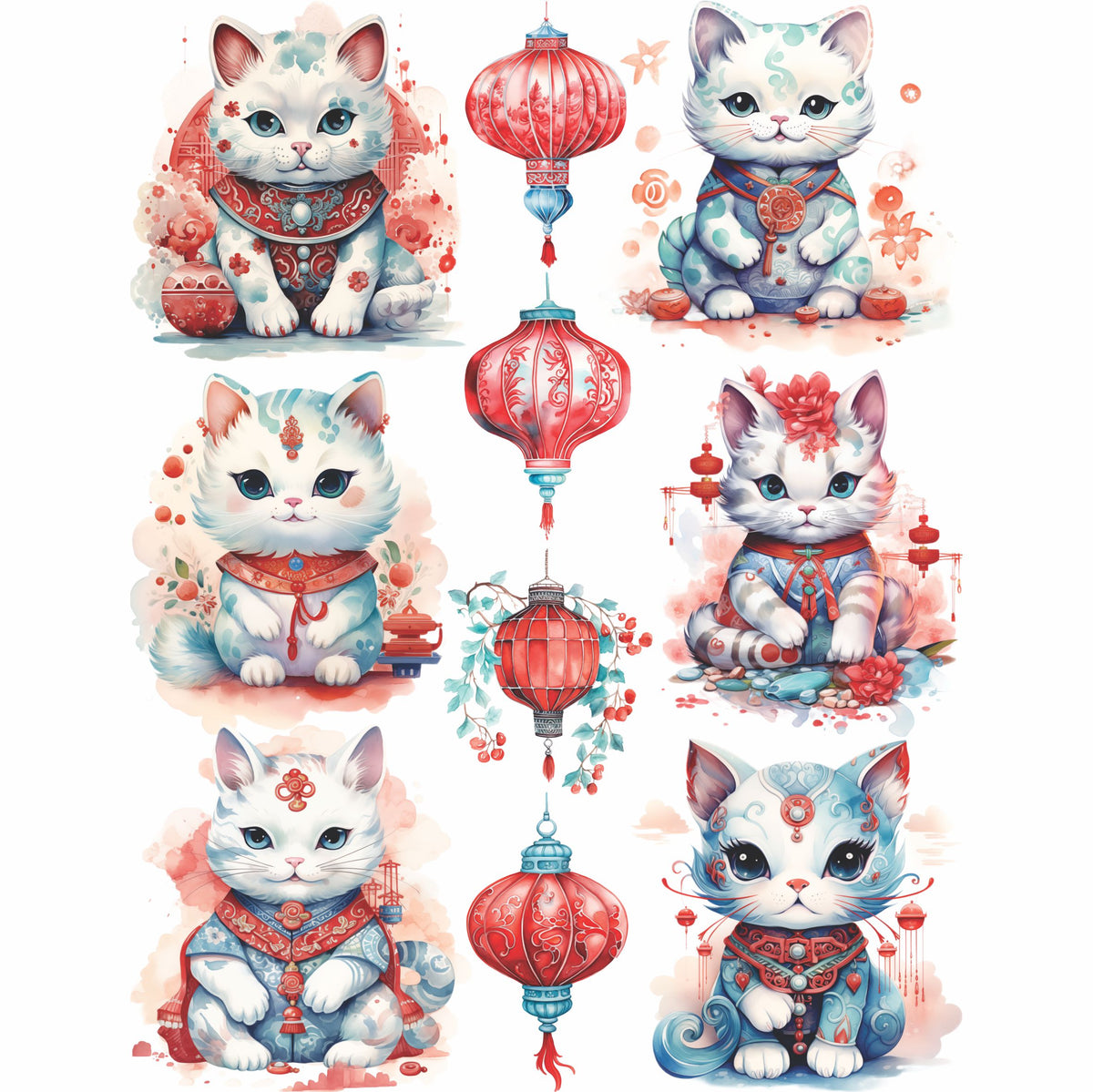 Chinese New Year Rice Paper, 20.32 x 26.67 cm - for Decoupage Crafts