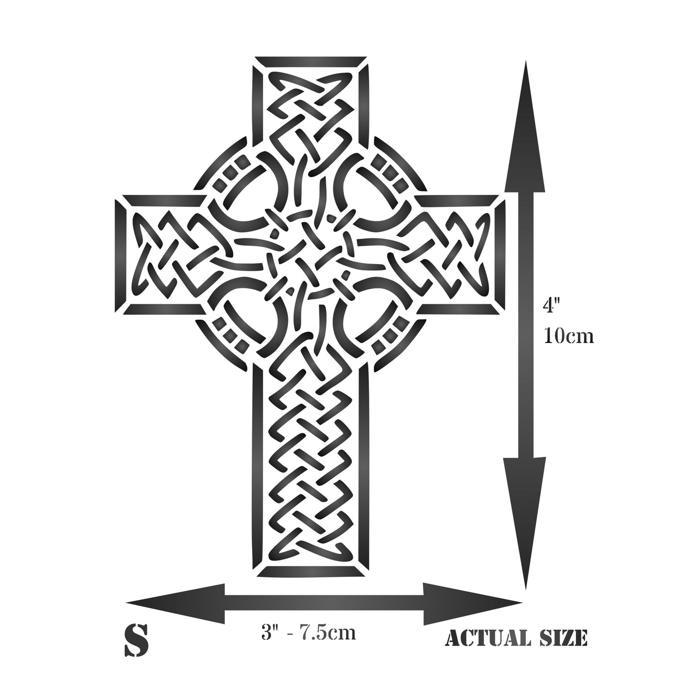 Celtic Cross Stencil - Celtic Druid Religious Ethnic Tribal Knotwork