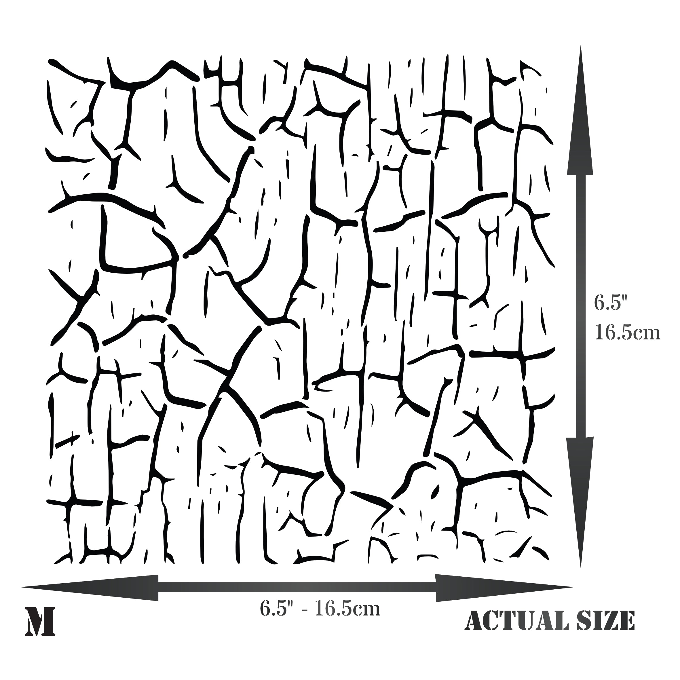 Craquelure Stencil - Crackle Fine Cracks Paint Technique