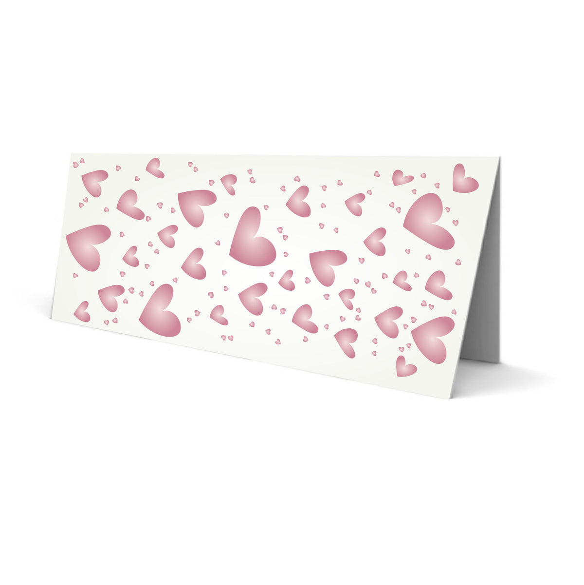 Slimline Hearts Stencil, 10.16 x 22.86 cm - Shape Heart Card Making Slimline DiesCards Template