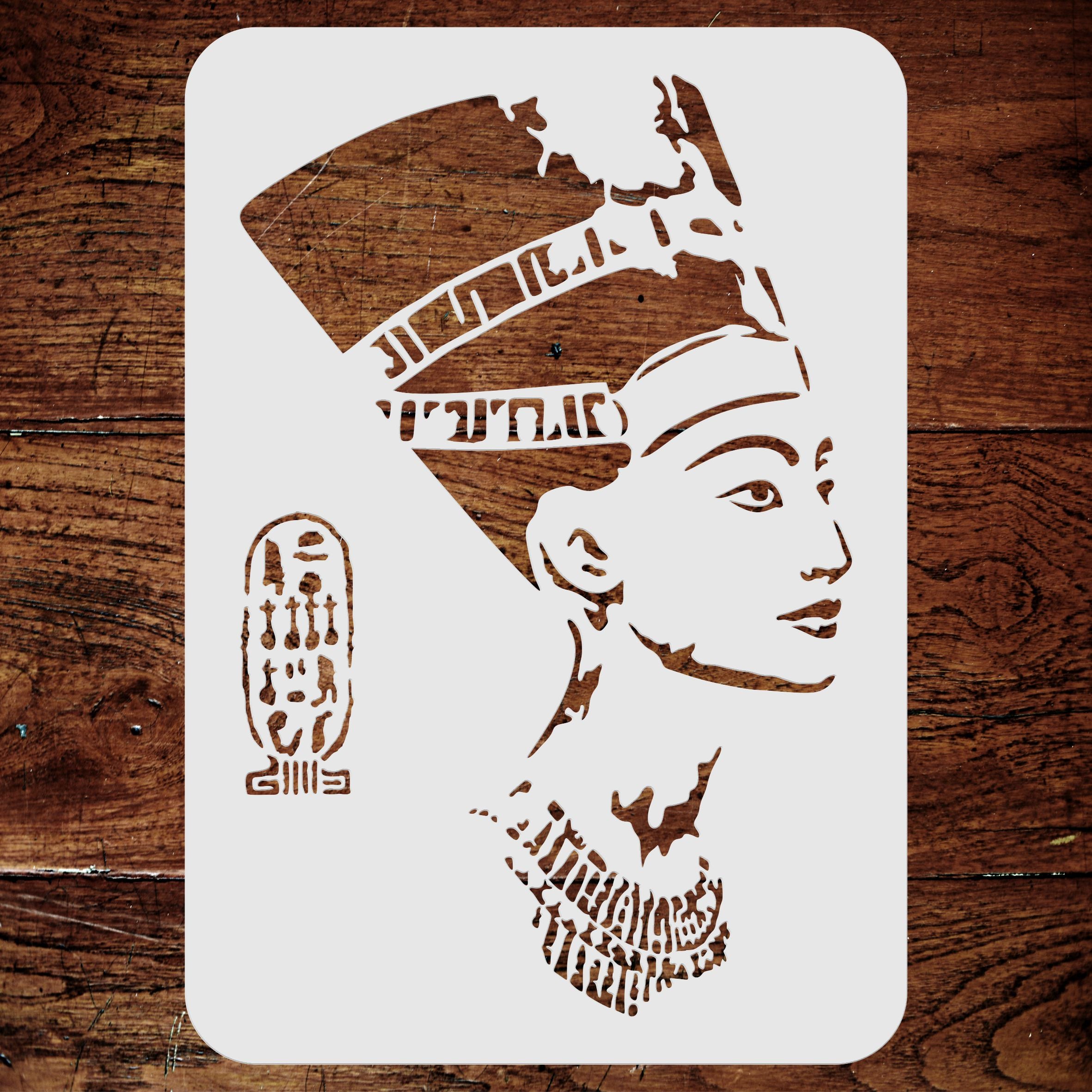 Nefertiti Stencil - Classic Egyptian Queen Statue