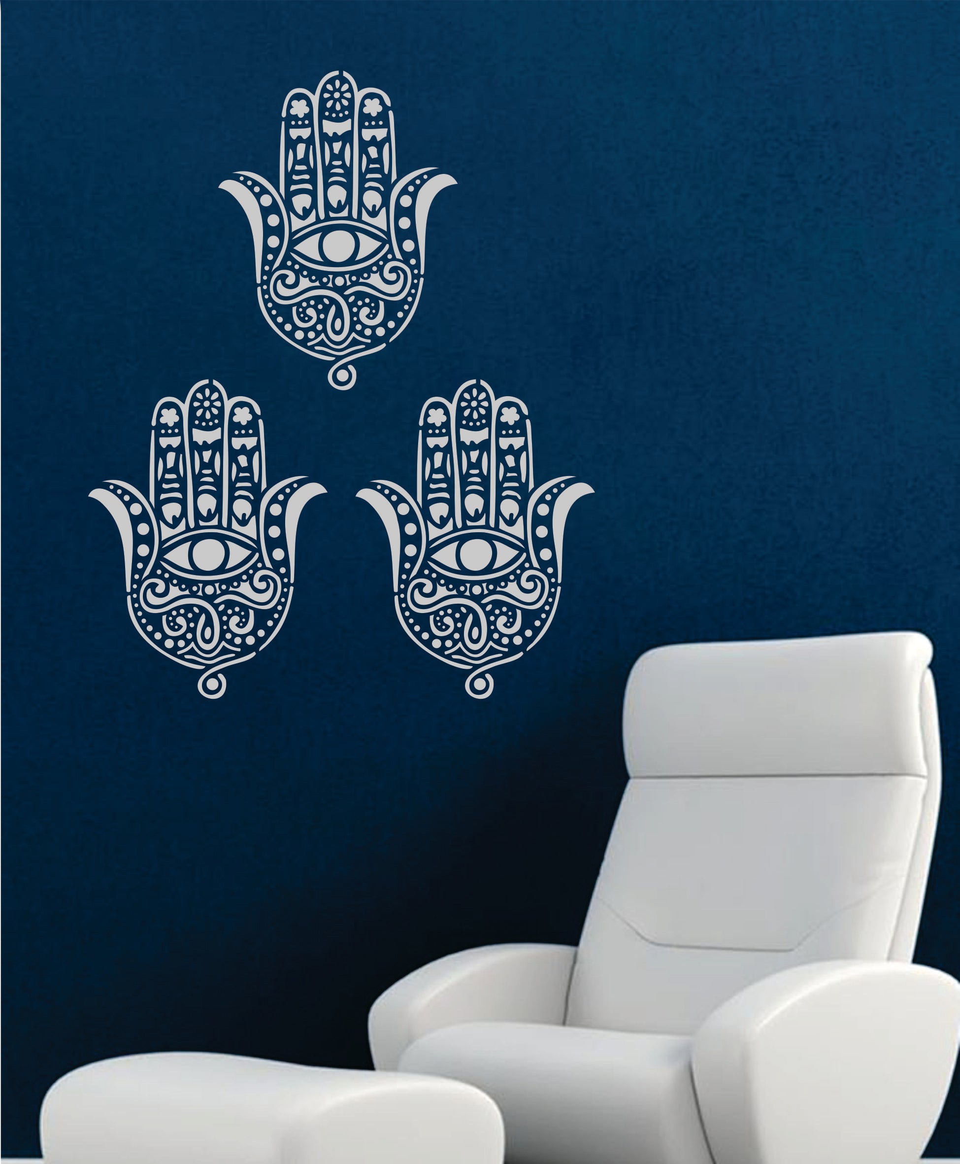 Fatimas Hand Stencil - Hamsa Hand Islam Judaism Kabbalah