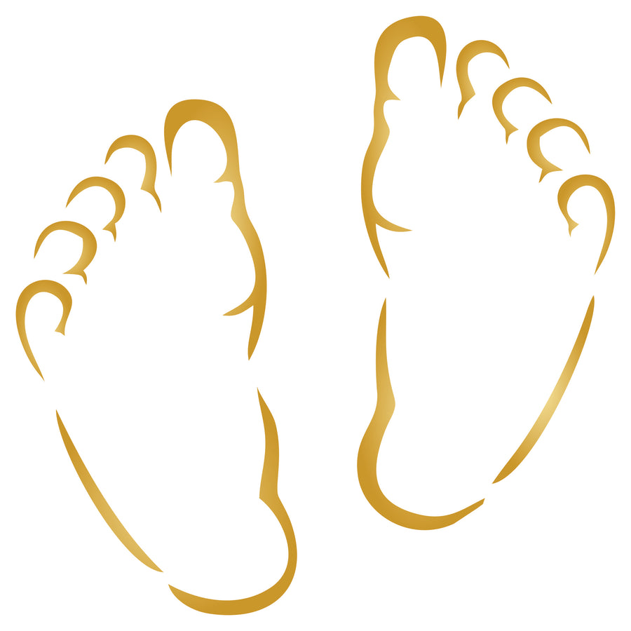 Baby Feet Stencil - Newborn Babies Foot Print New Born