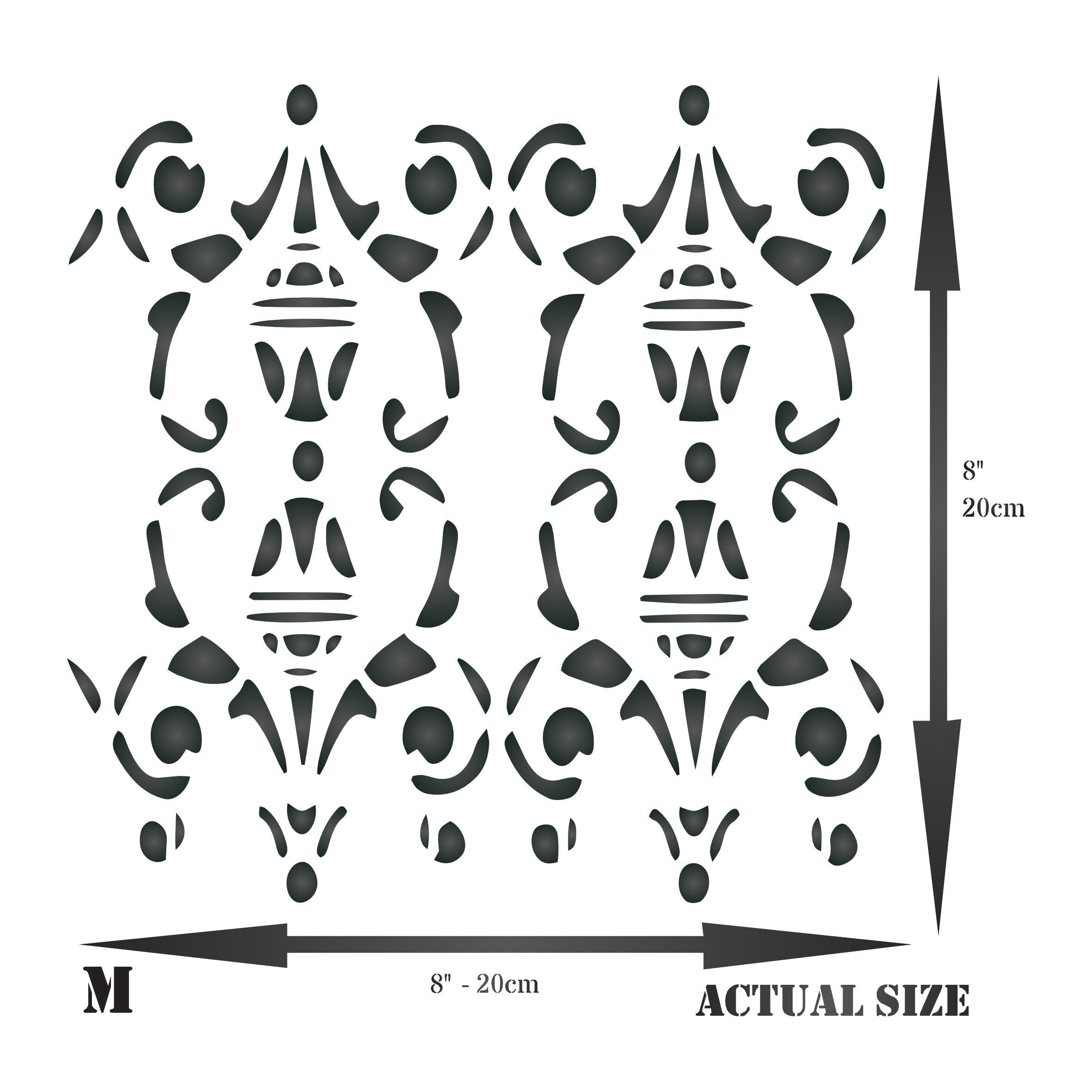 African Tile Stencil - Tile Size Reusable Floor Furniture