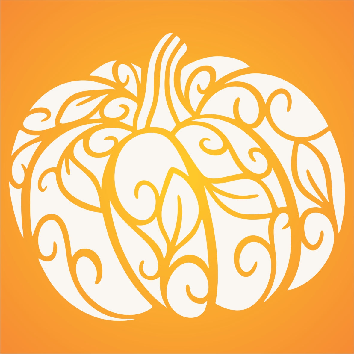 Fancy Pumpkin Stencil - Decorative Halloween Thanksgiving Vegetable Pumpkin