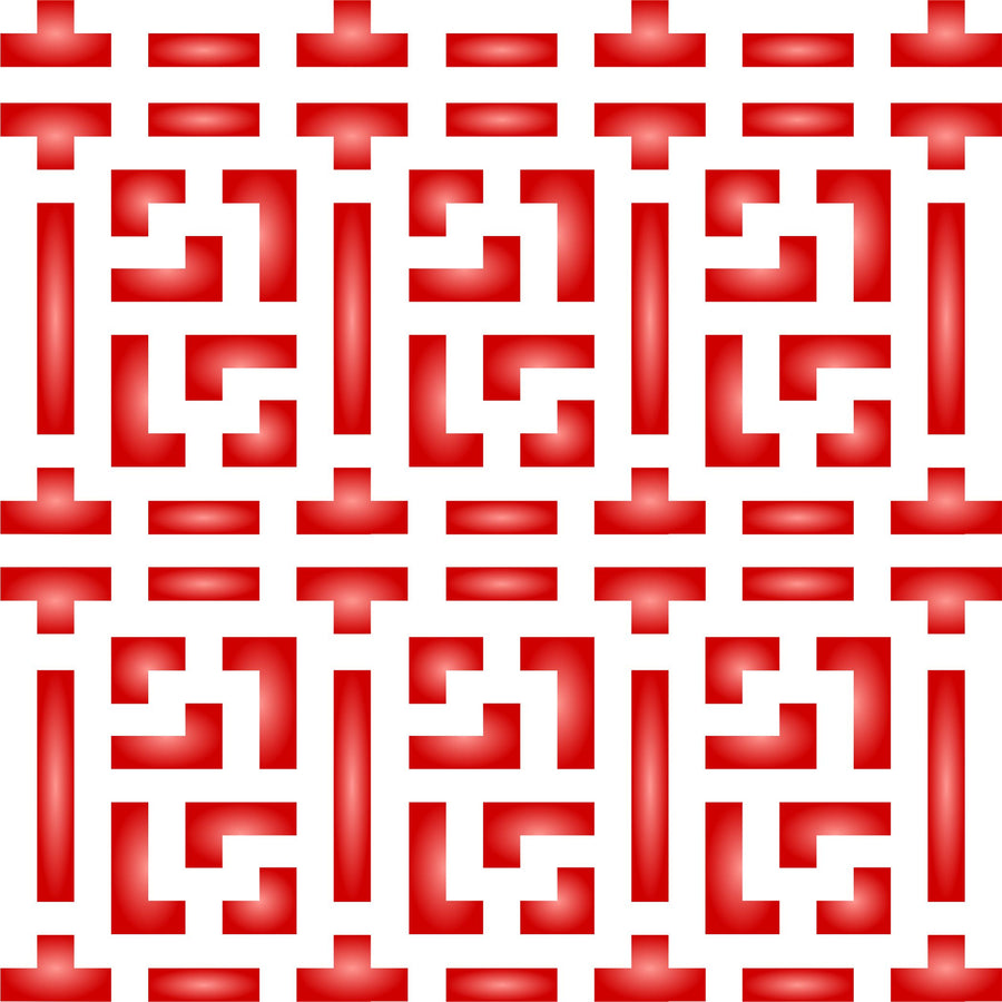 Chinese Lattice Stencil - Asian Allover Trellispaper