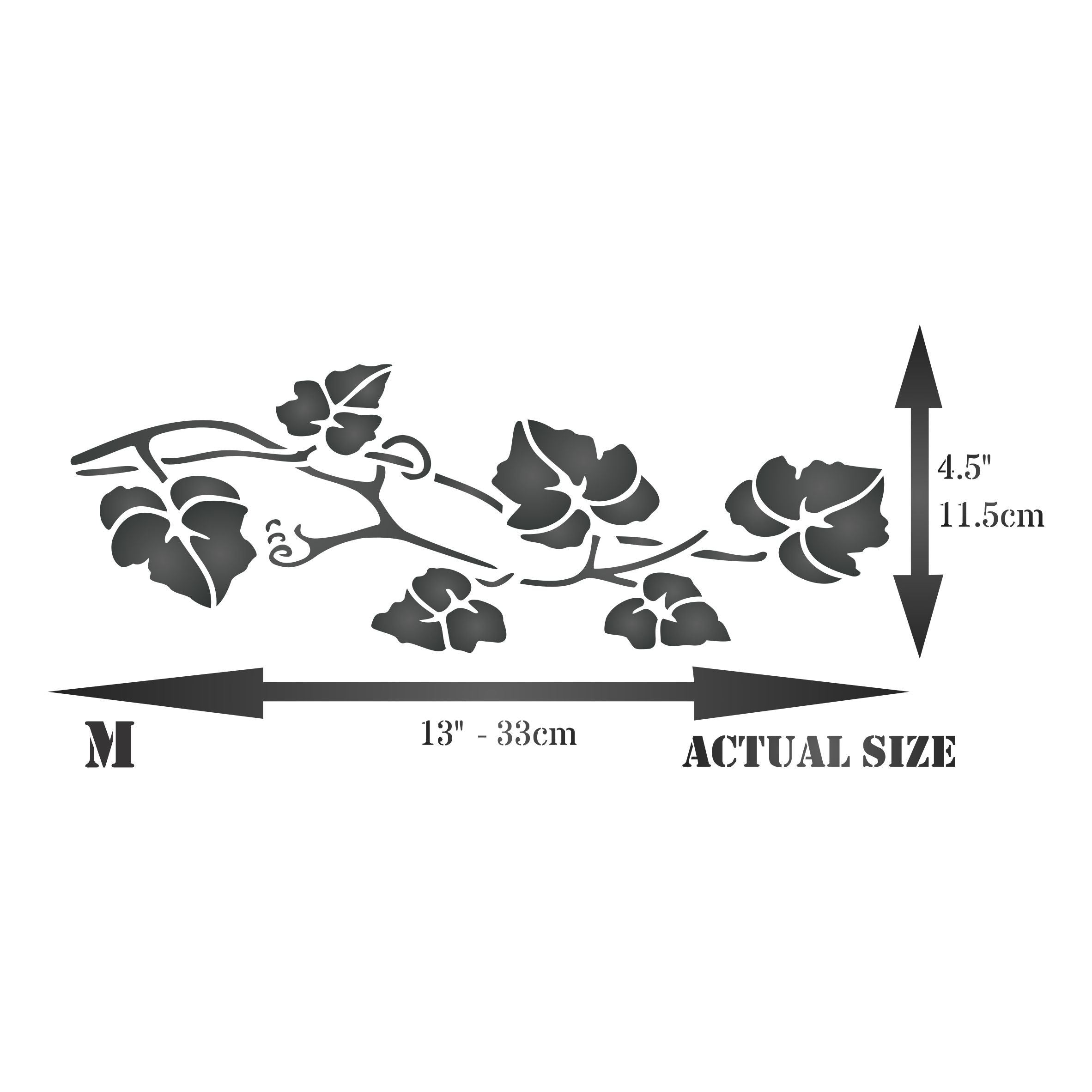 Vine Stencil - Classic Flower Border