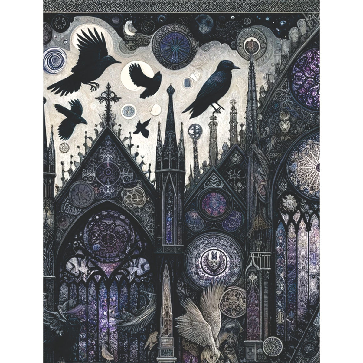 Gothic Cathedral Rice Paper, 20.32 x 26.67 cm - for Decoupage Scrapbooking Cards Crafts
