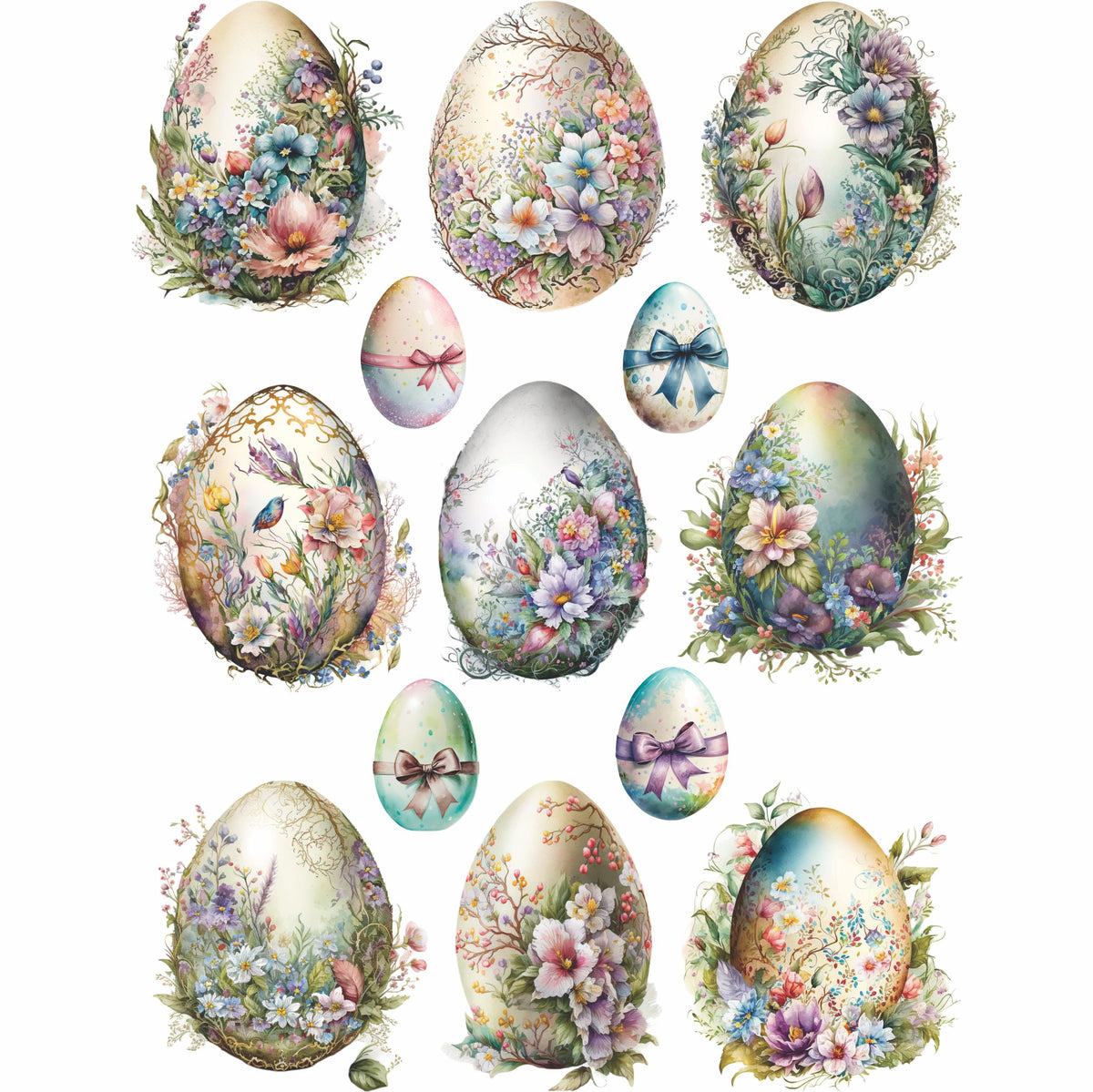 Easter Eggs Rice Paper, 20.32 x 26.67 cm - for Decoupage Furniture Crafts