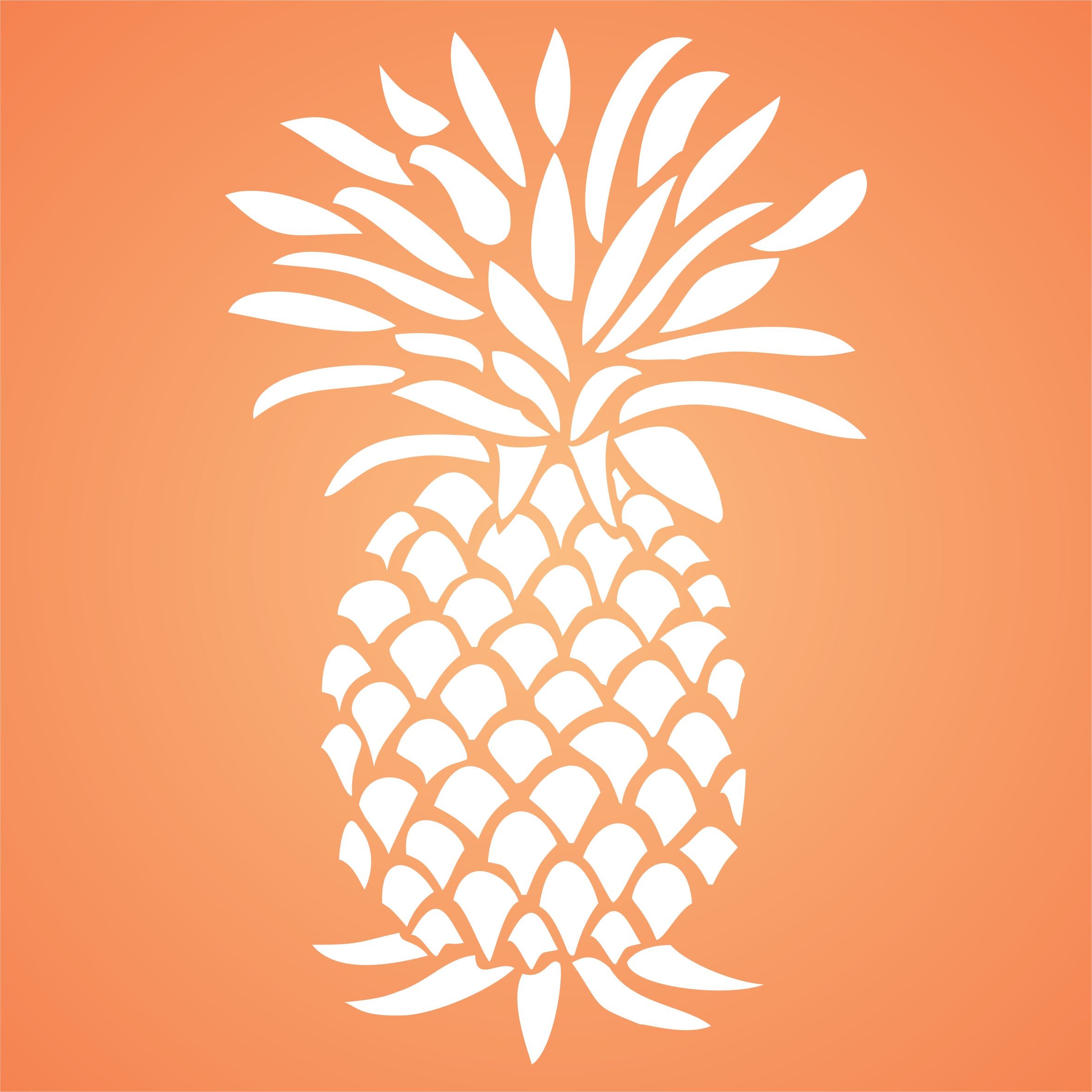 Pineapple Stencil, 6.5 x 10.5 inch - Classic Fruit Kitchen