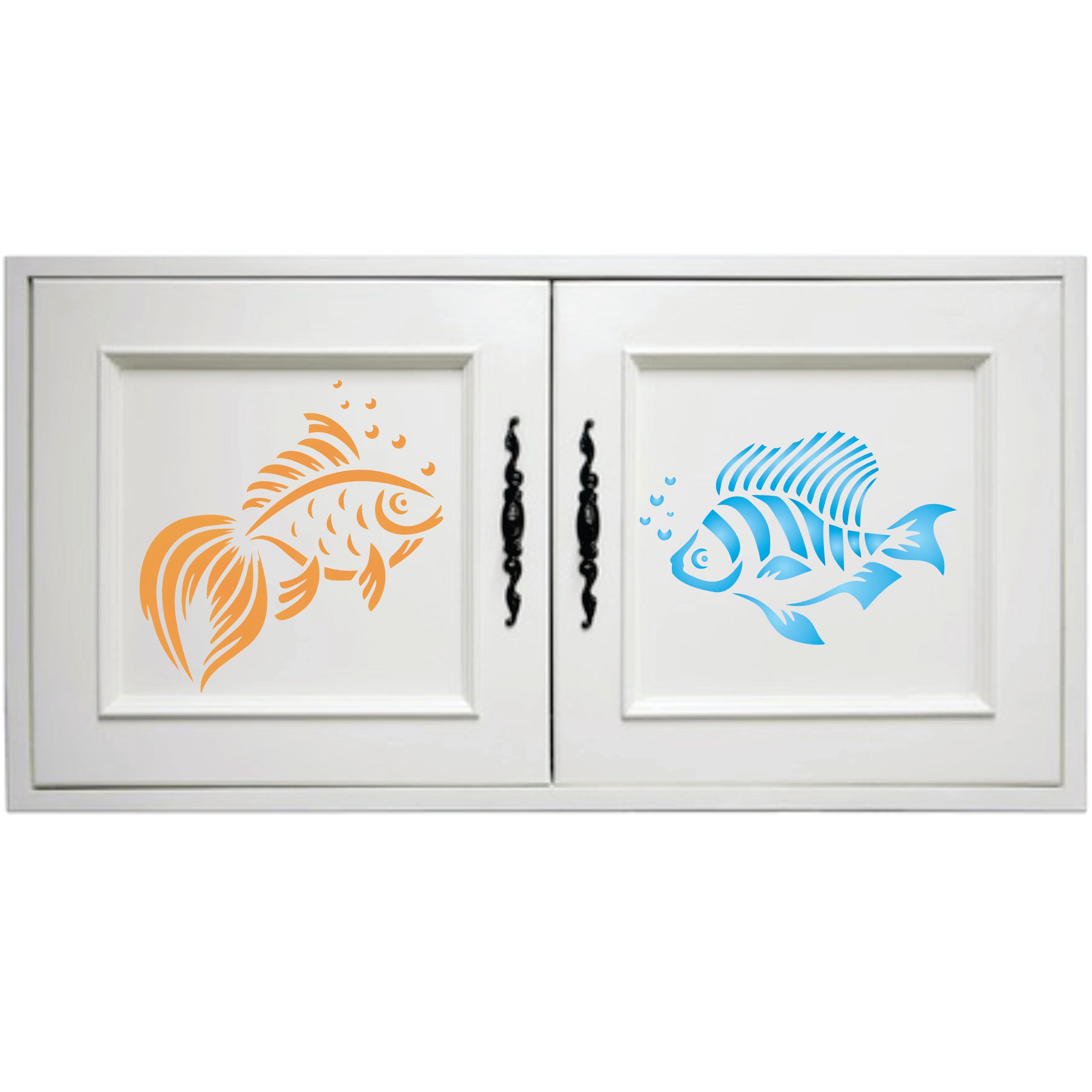 Fish Stencil - Sea Reef Fish Seaweed