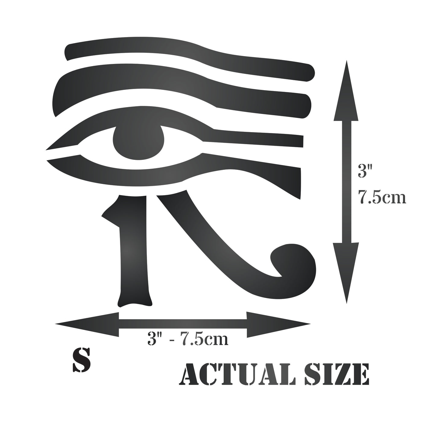 Eye of Horus Stencil - Classic Egyptian Symbol Hyroglyphics