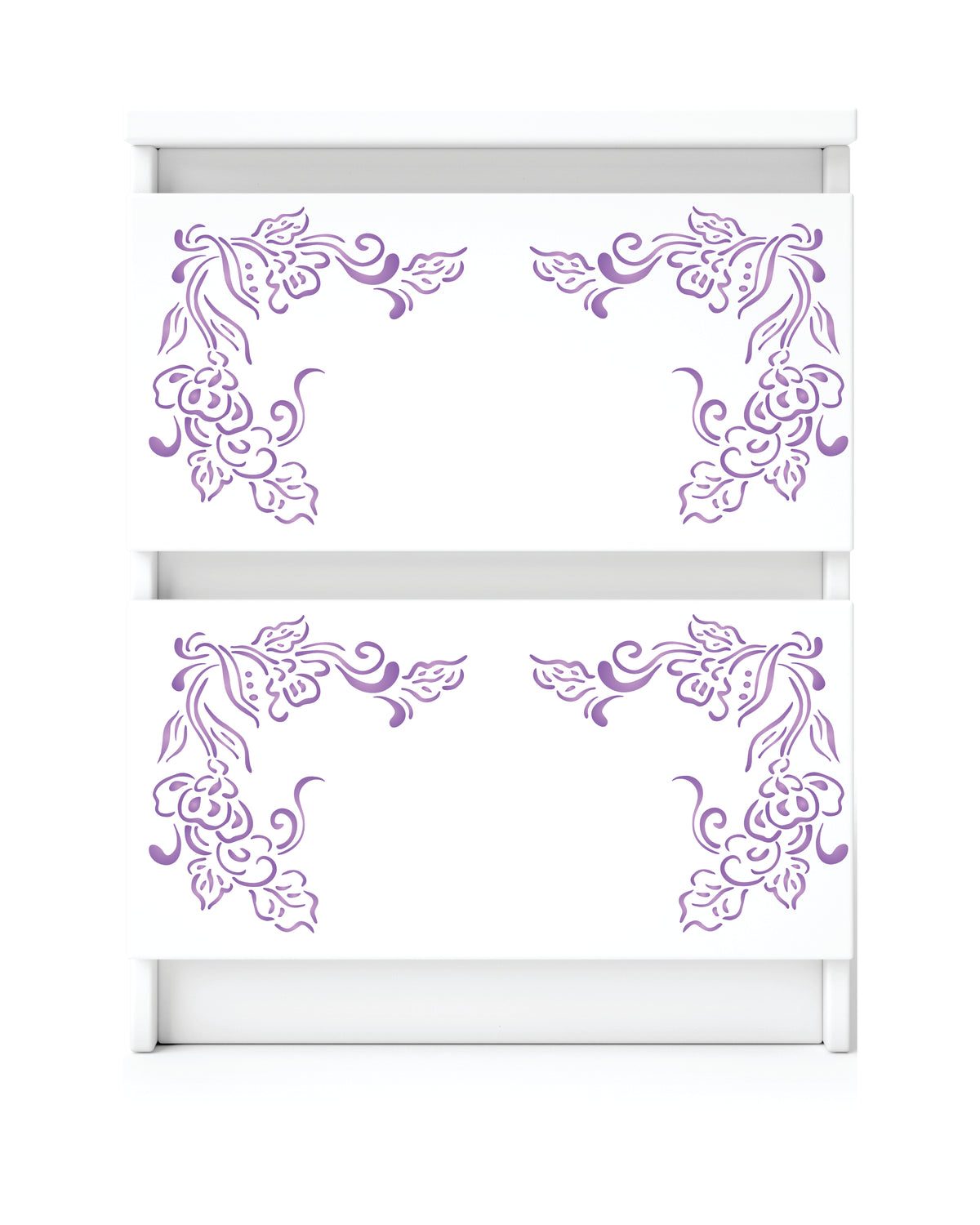 Victorian Embroidery Stencil - Vintage Floral Embroidery Tile Pattern