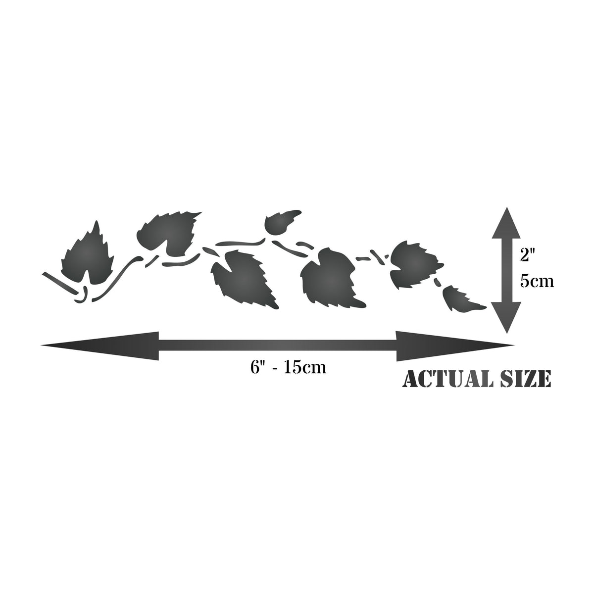 Leaves Stencil, 16.51 x 3.81 cm - Leaf Border Art Decor