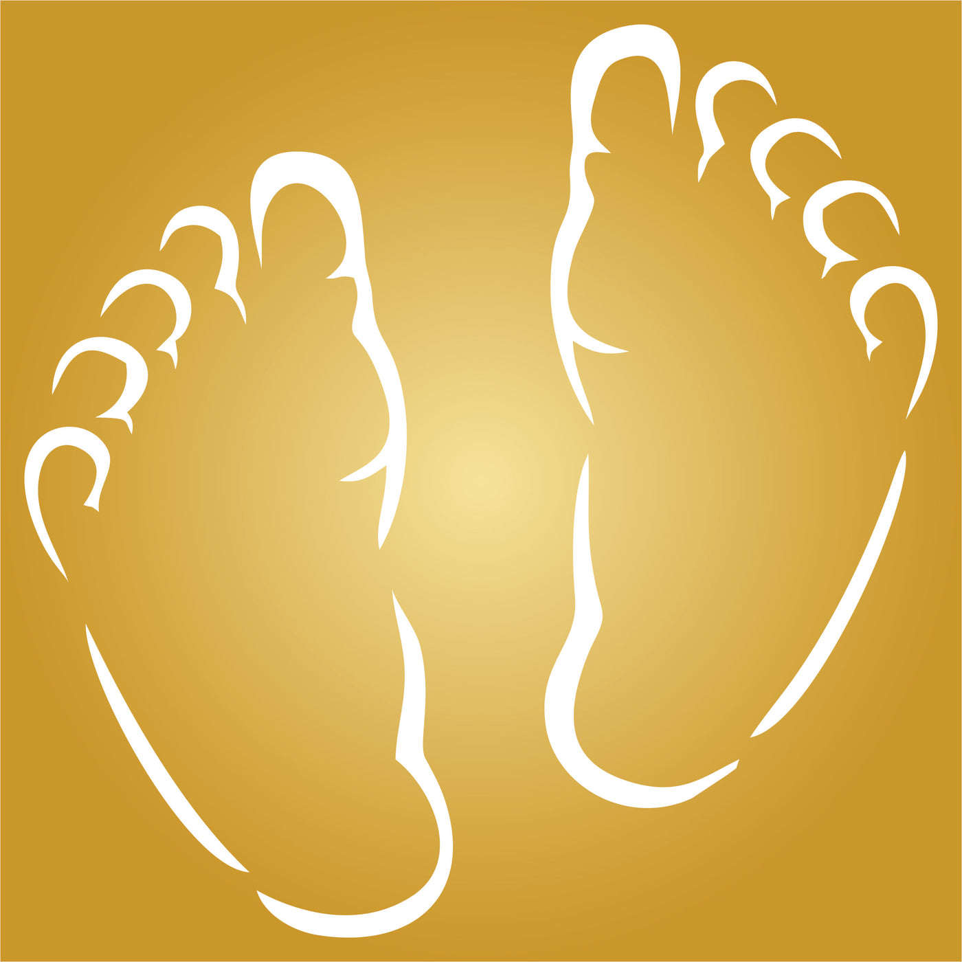 Baby Feet Stencil - Newborn Babies Foot Print New Born