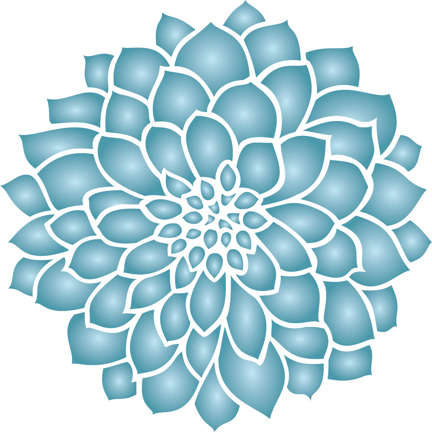 Dahlia or Zinnia Stencil - Zinnia Grande Flower