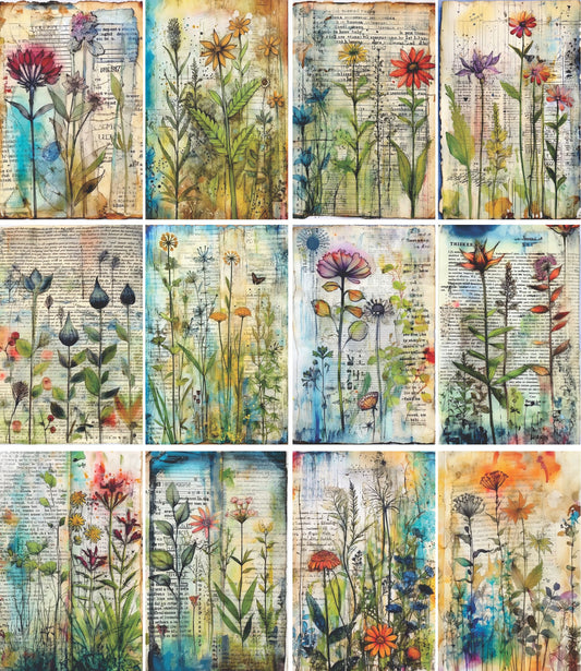 Garden Decoupage Rice Paper, 20.32 x 26.67 cm - for Decoupage Scrapbooking Crafts