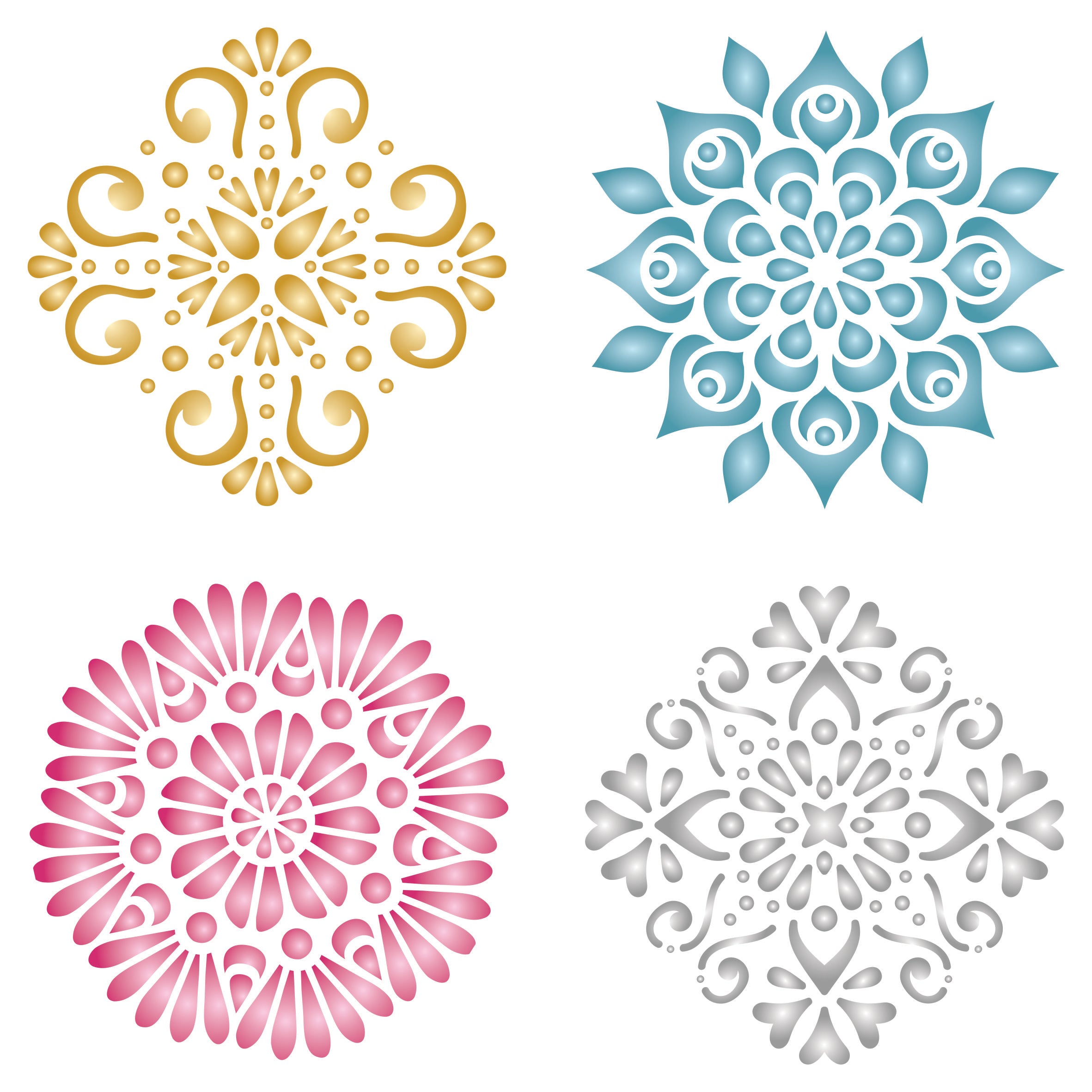 Mini Mandalas Stencil - Small Accent Mandalas