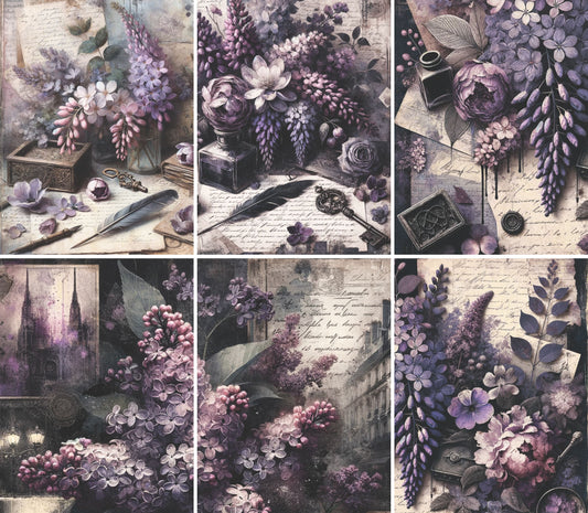 Wisteria Rice Paper, 20.32 x 26.67 cm - for Decoupage Scrapbooking Cards Crafts