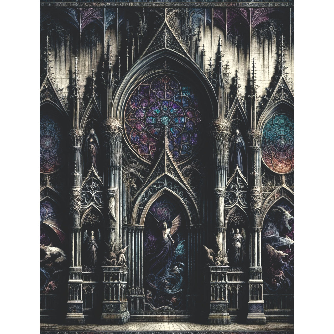 Gothic Cathedral Rice Paper, 8 x 10.5 inch - for Decoupage Scrapbooking Cards Crafts