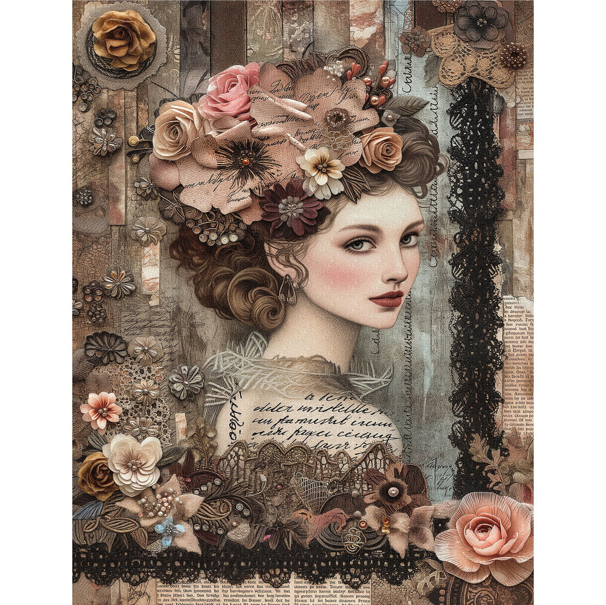 Seamstress Decoupage Rice Paper, 20.32 x 26.67 cm - for Scrapbooking Cards Crafts