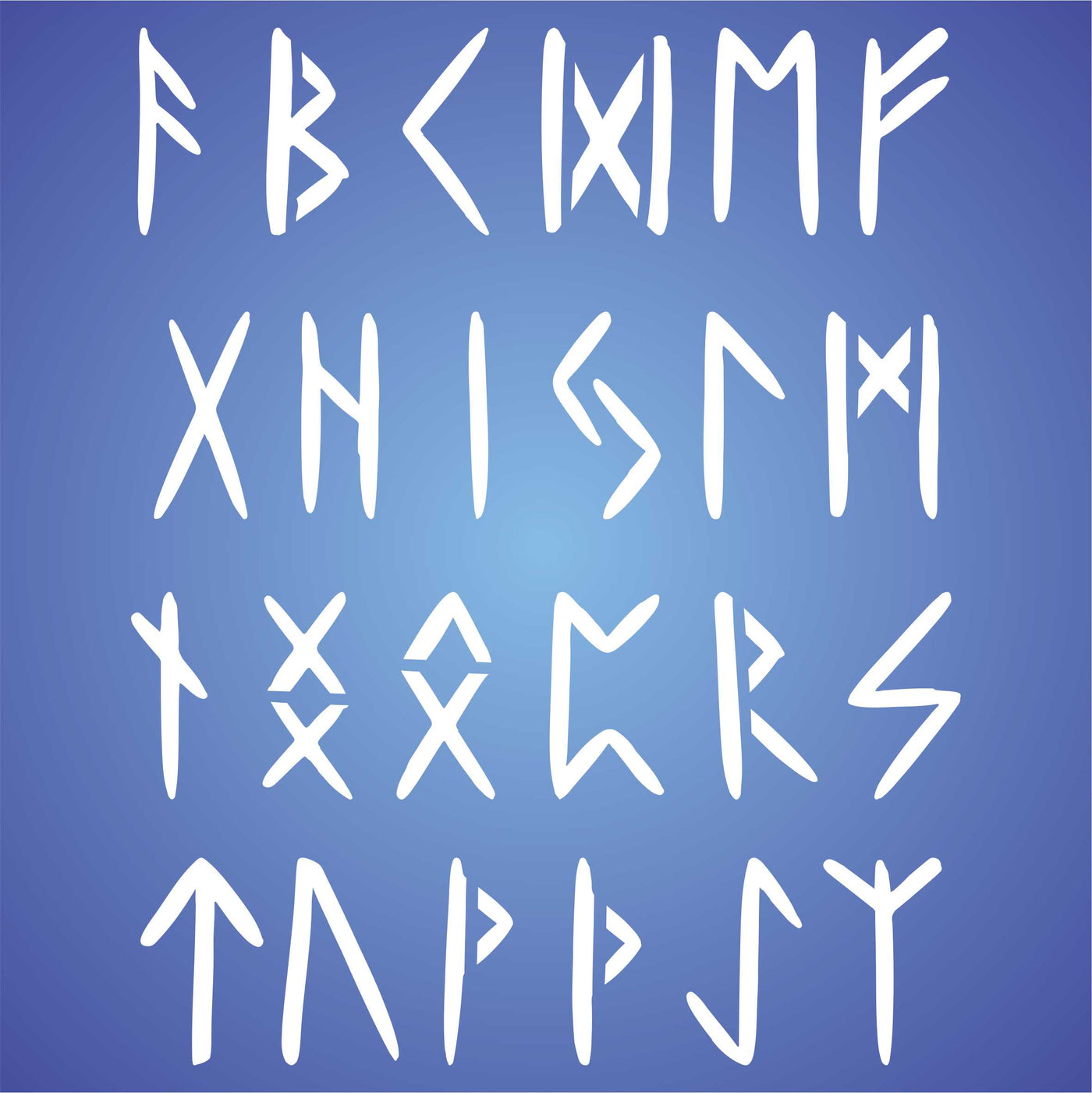 Runes Stencil - Ancient Celtic Norse Nordic Writing Alphabet