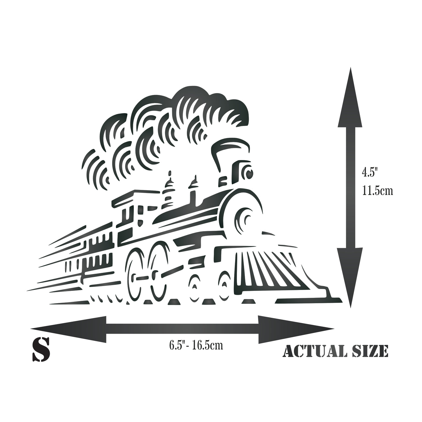 Steam Train Stencil - Railway Train Steam Engine