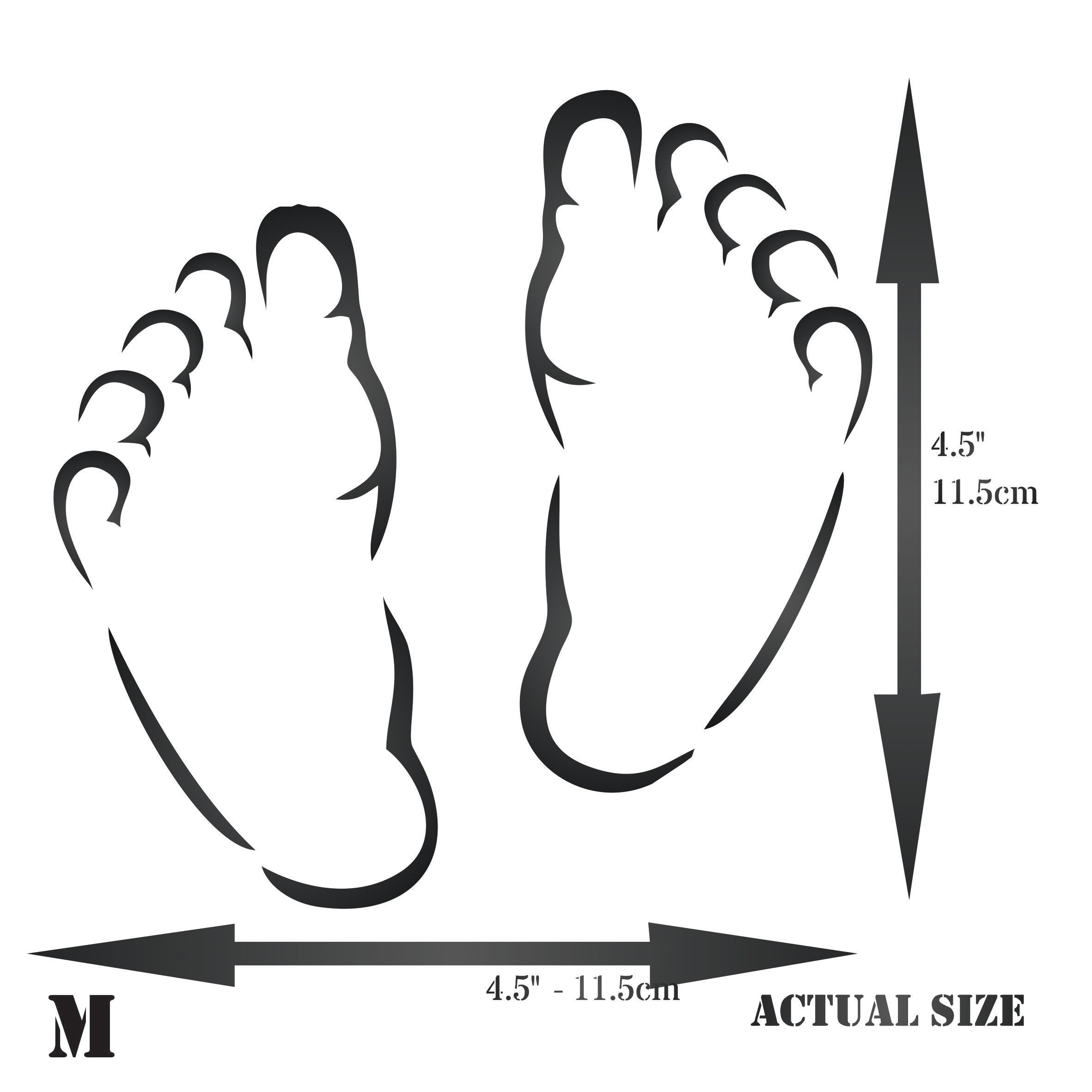 Baby Feet Stencil - Newborn Babies Foot Print New Born