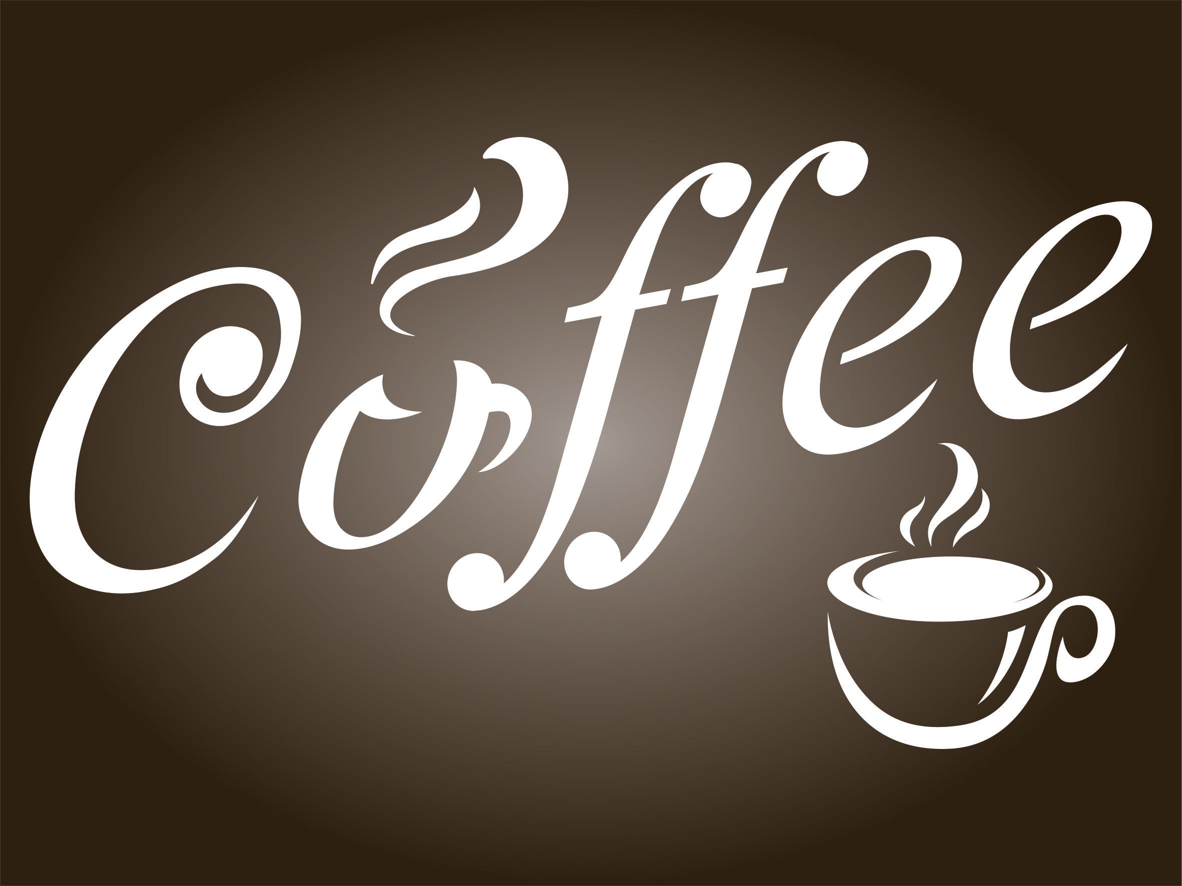 Coffee Stencil - Quote Label Sign Word