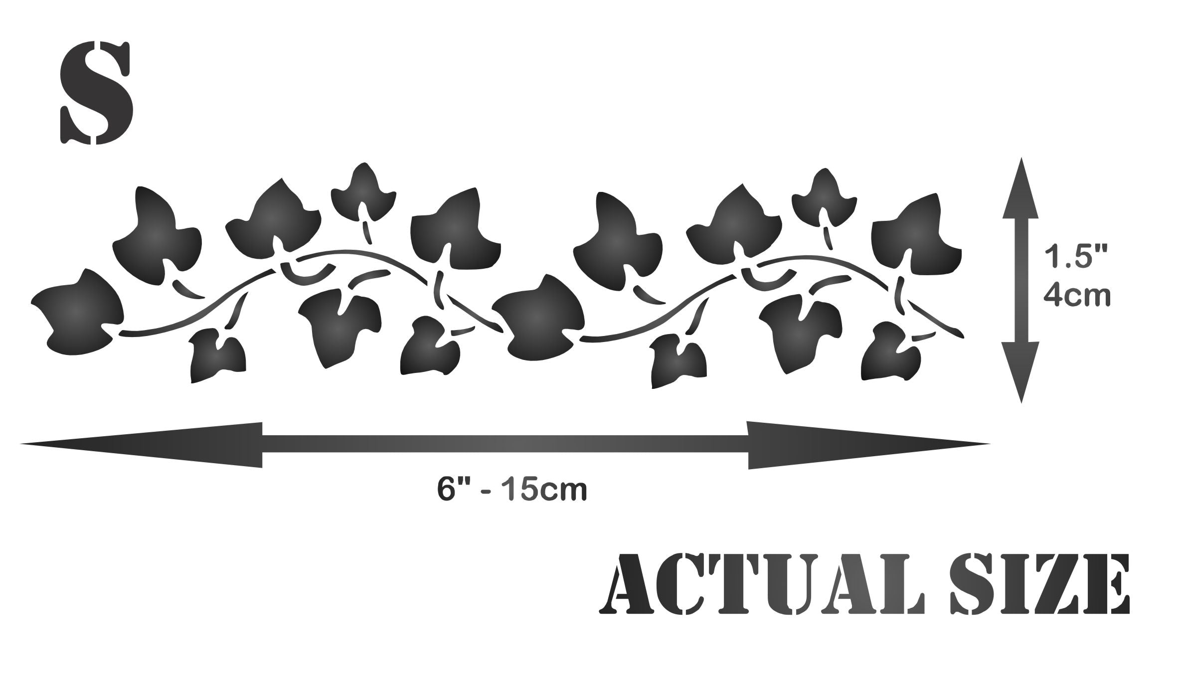 Ivy Stencil - Classic Border Leaf Leaves Plant Garden