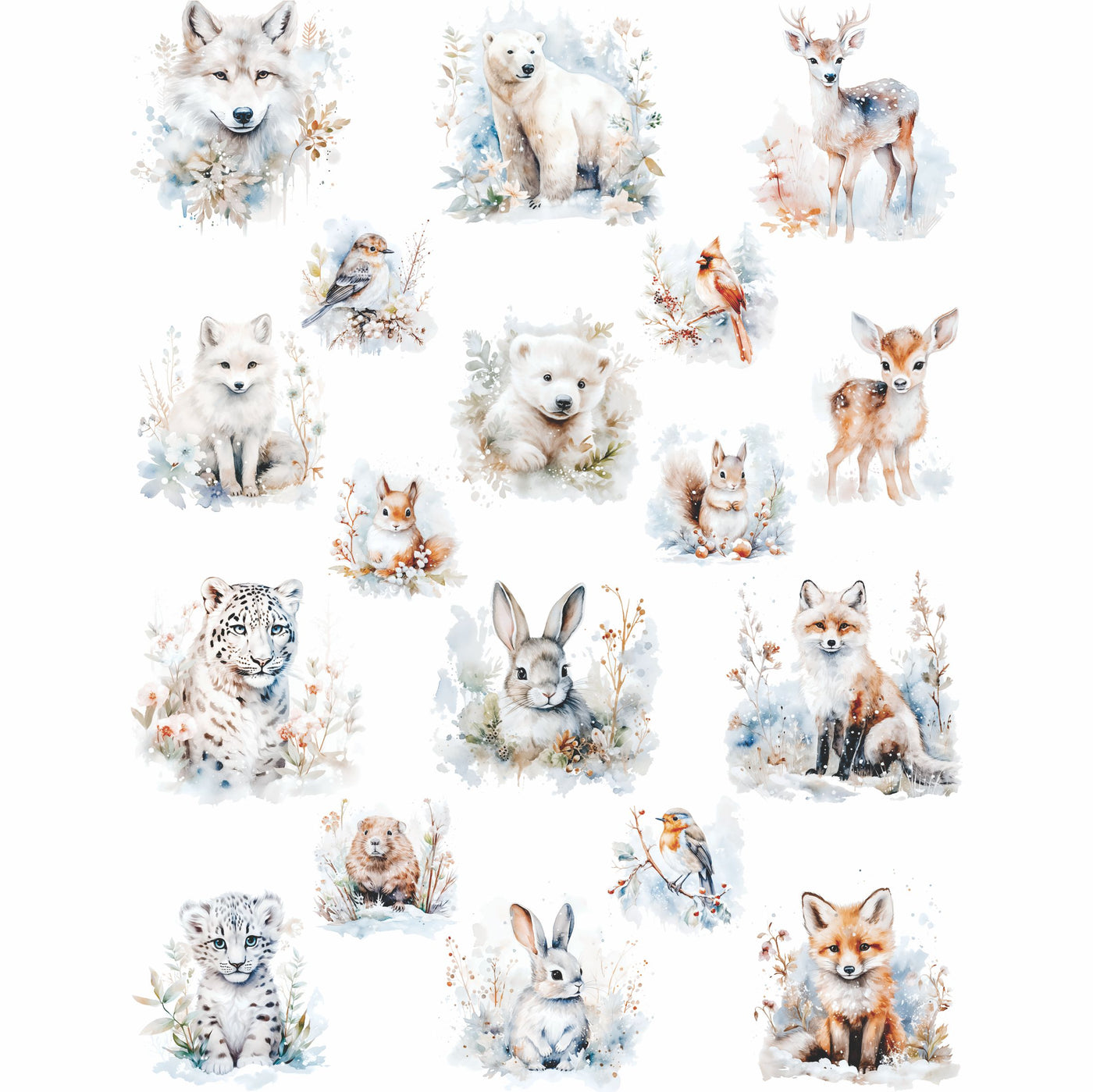 Animals Decoupage Rice Paper, 8 x 10.5 inch â€“ for Scrapbooking Cards Craft