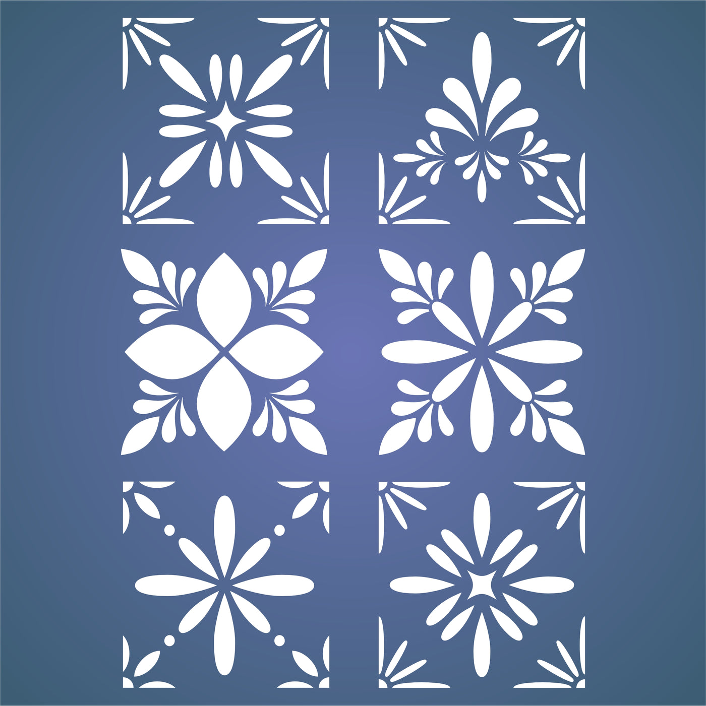 Talavera Tile Stencil - Mexican Tiles Alloverpaper Pattern