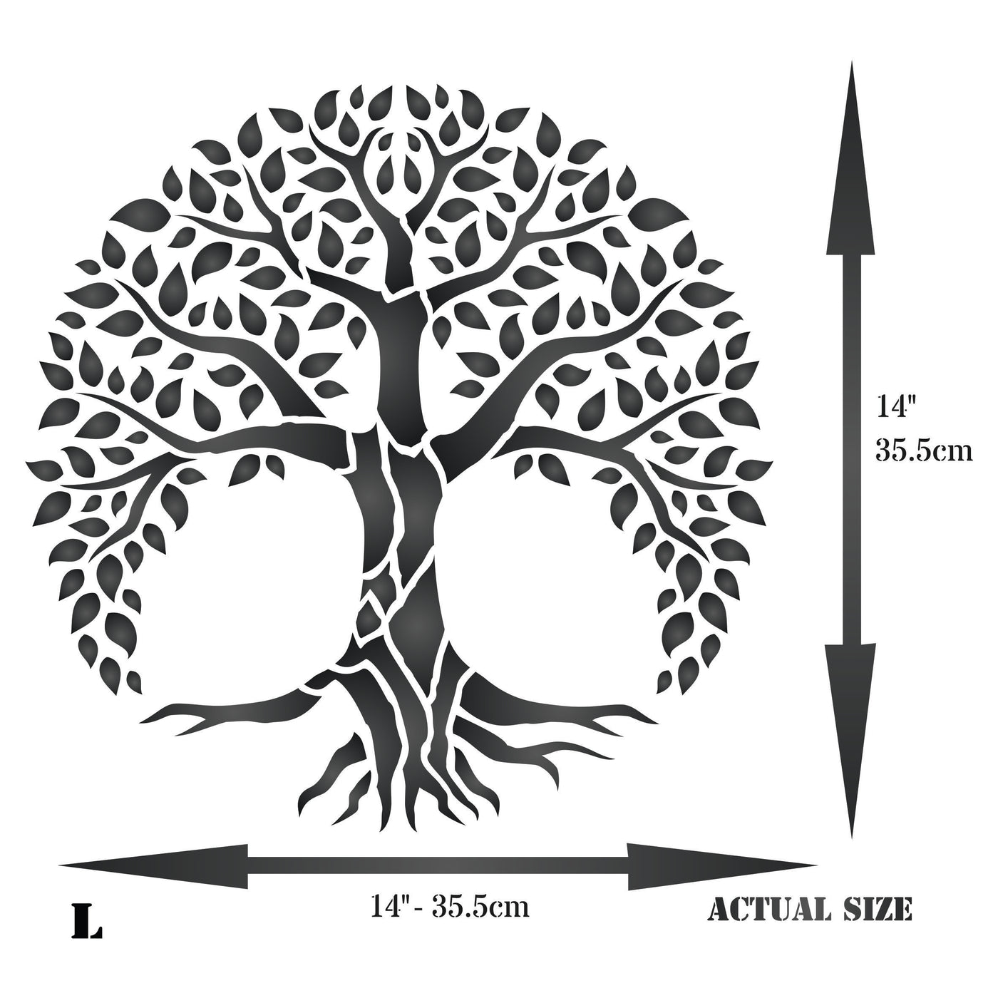 Tree of Life Stencil - Sacred Mandala World Tree