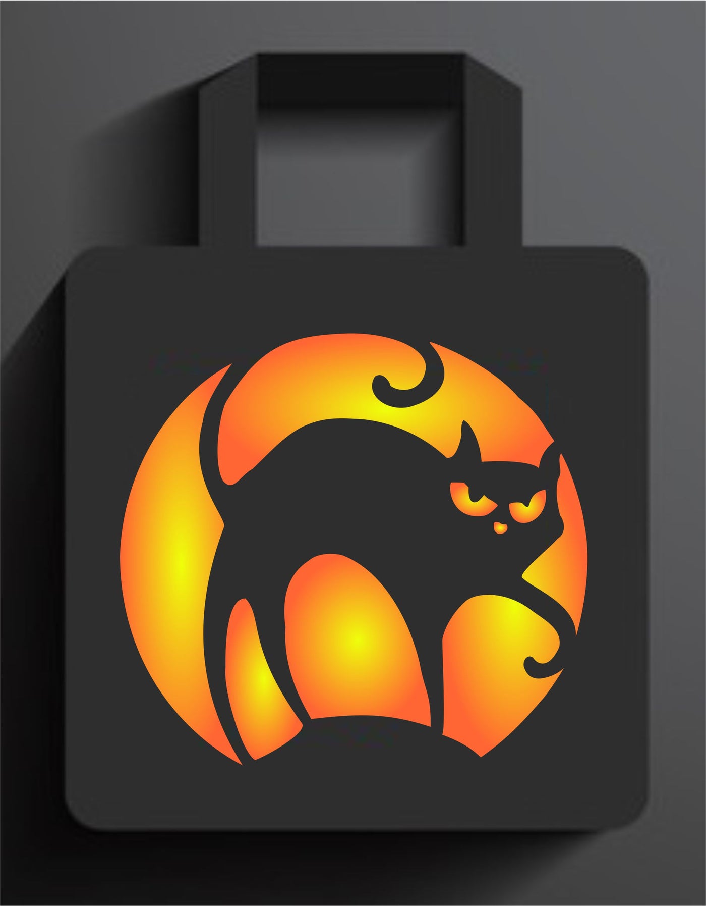 Halloween Cat Stencil - Scary Halloween Witches Cat Decorative