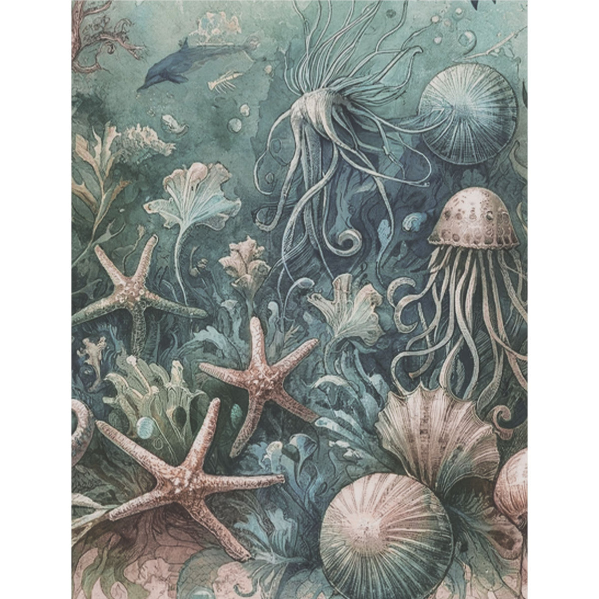 Reef Rice Paper, 20.32 x 26.67 cm - for Decoupage Scrapbooking Cards Crafts