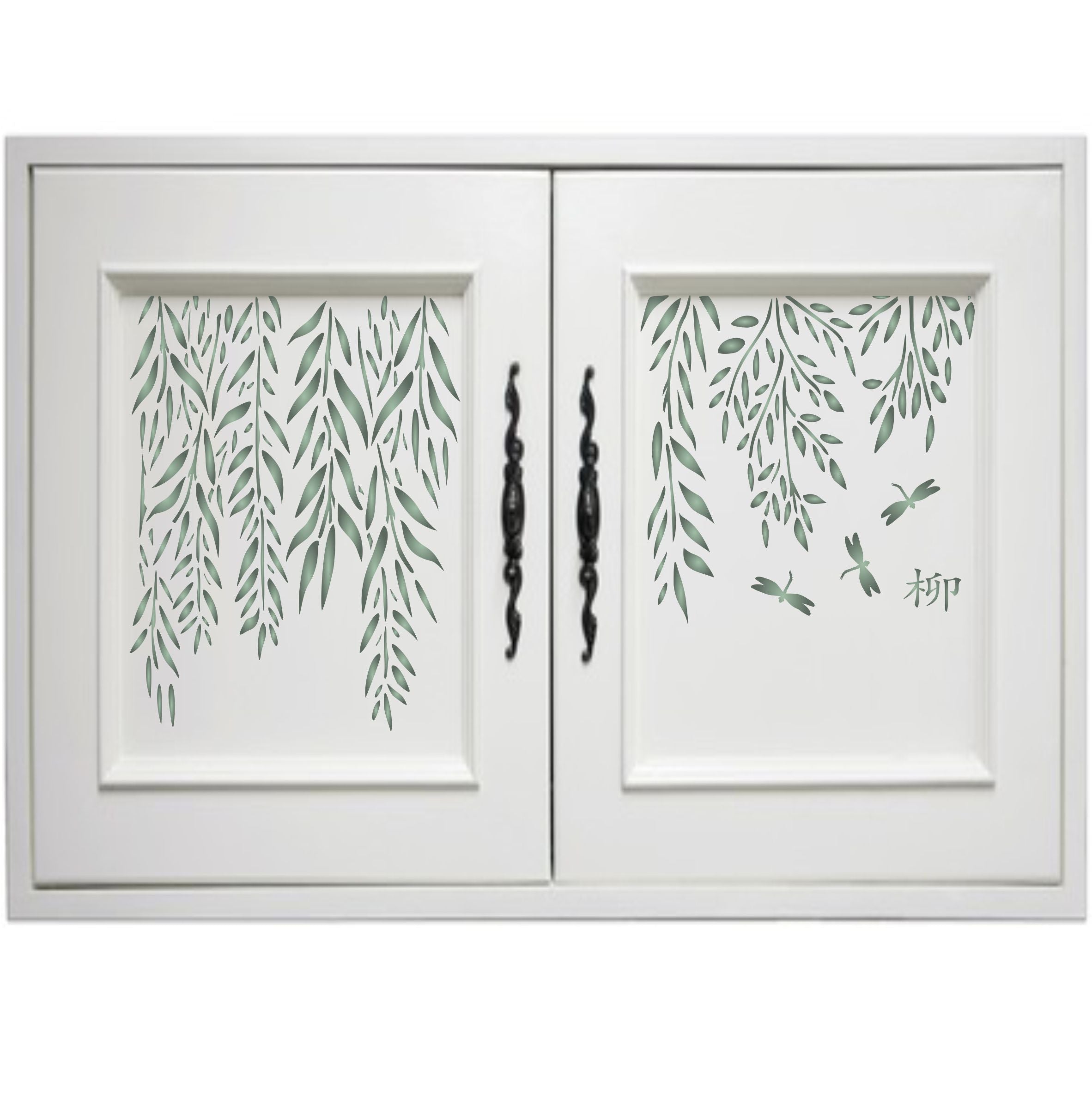 Willow Leaves Stencil (2pc) - Weeping Willow Leaves Leafy Hanging