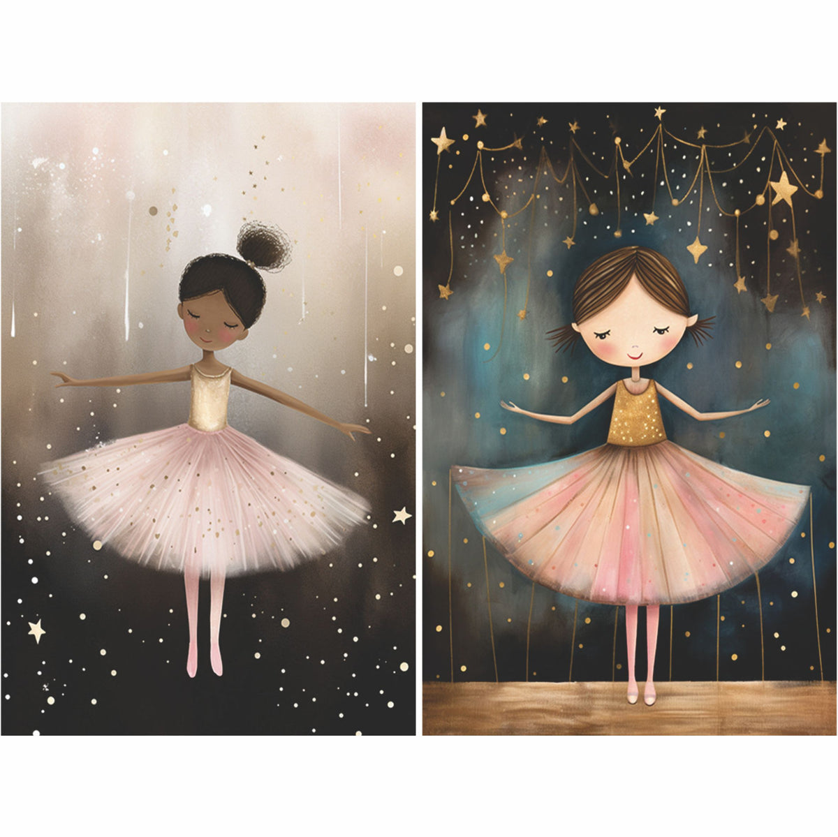 Ballerinas Rice Paper, 20 x 26,6cm (6pc) - 6 Designs for Scrapbooking Cards Crafts, Decoupage by CRAFT KREATIVELY